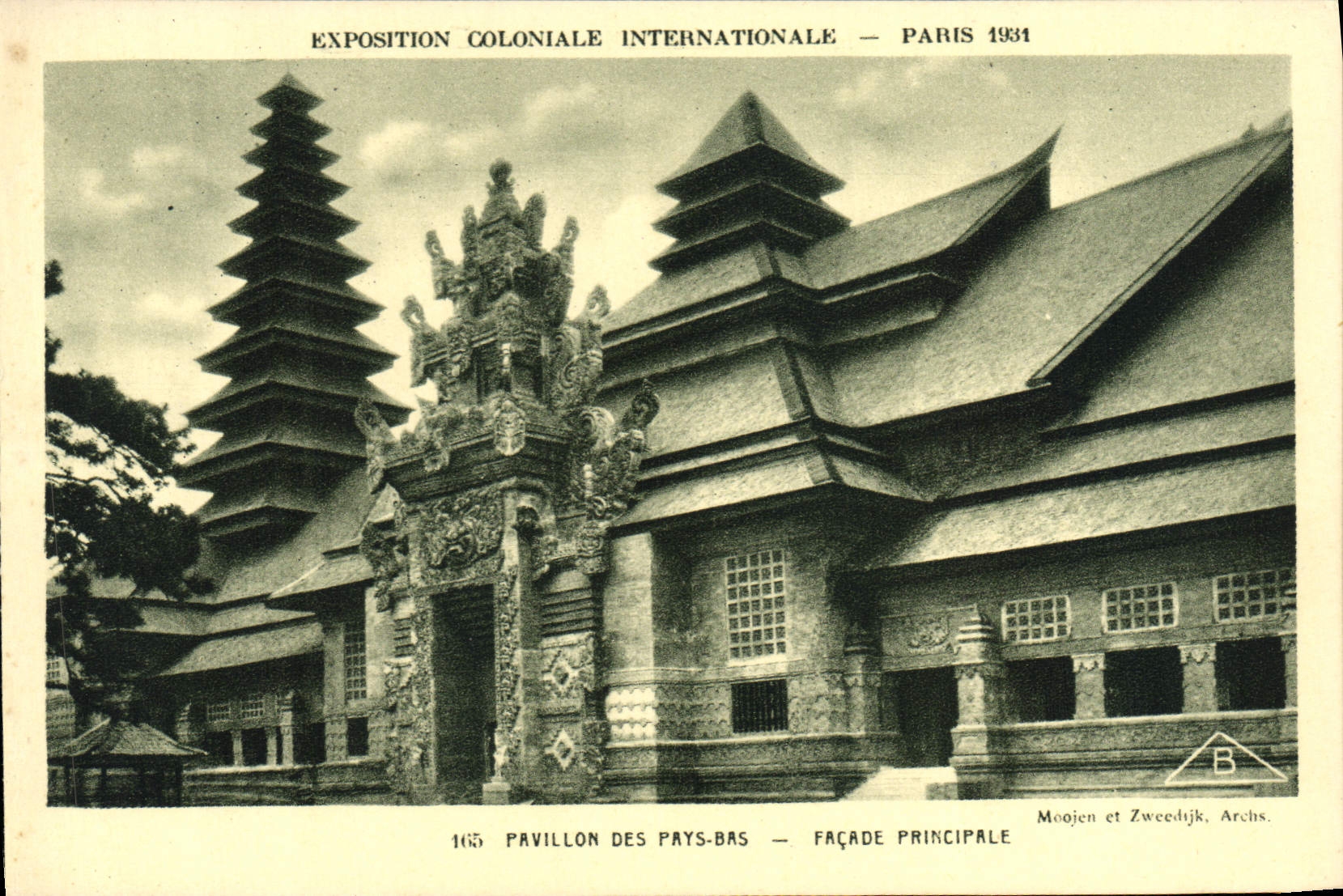 VINTAGE POSTCARD Fair Colonial International Paris House Of the Netherlands Principal Frontage