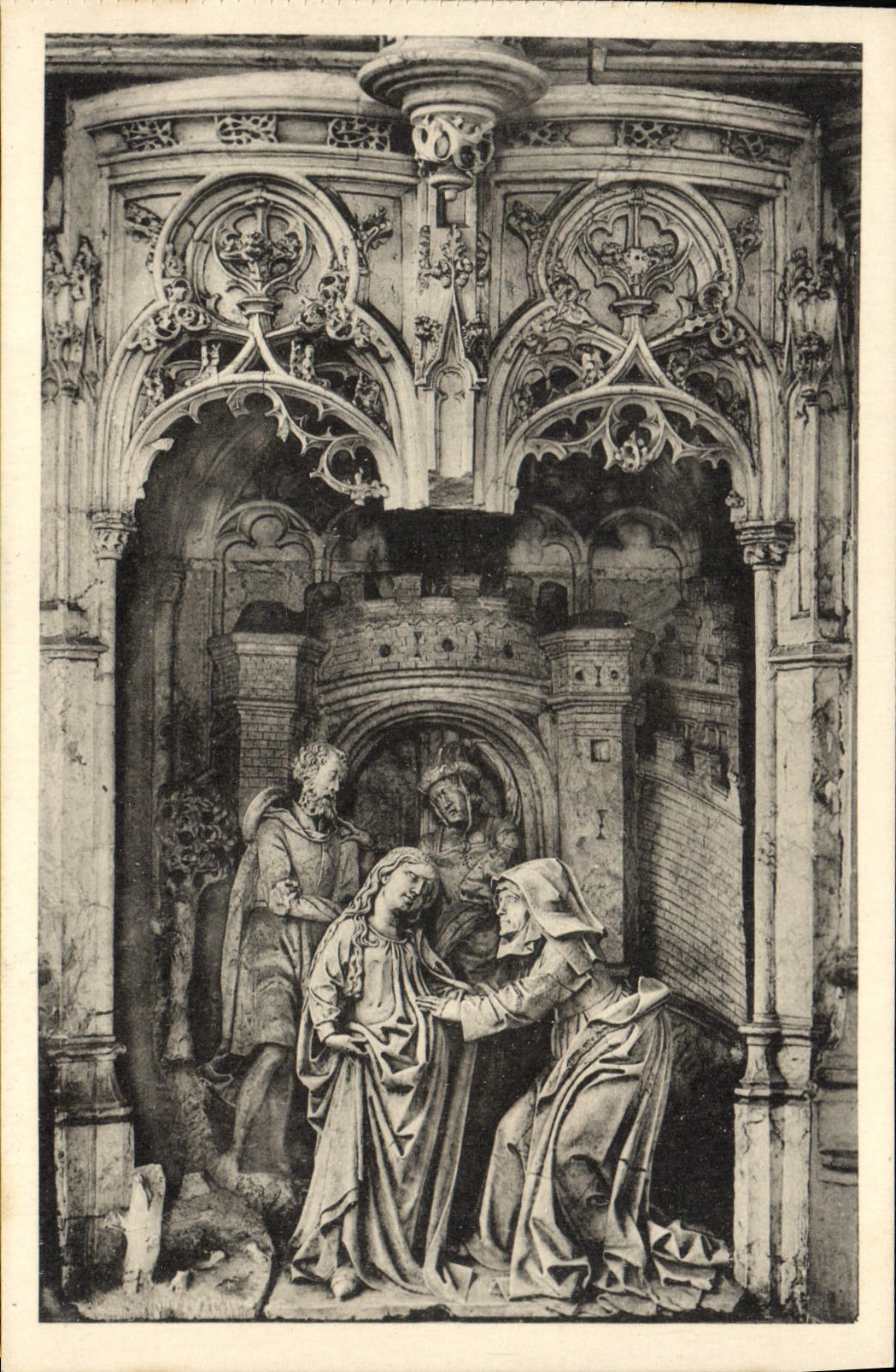 CPA Eglise De Brou La Visitation Fragment De Retable