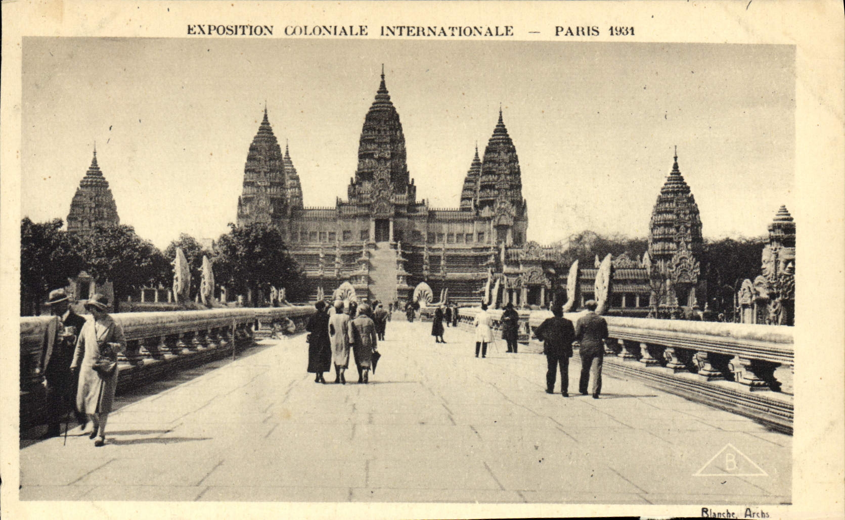 VINTAGE POSTCARD Fair Colonial International Paris 1931 Temple d' Angkor Vat