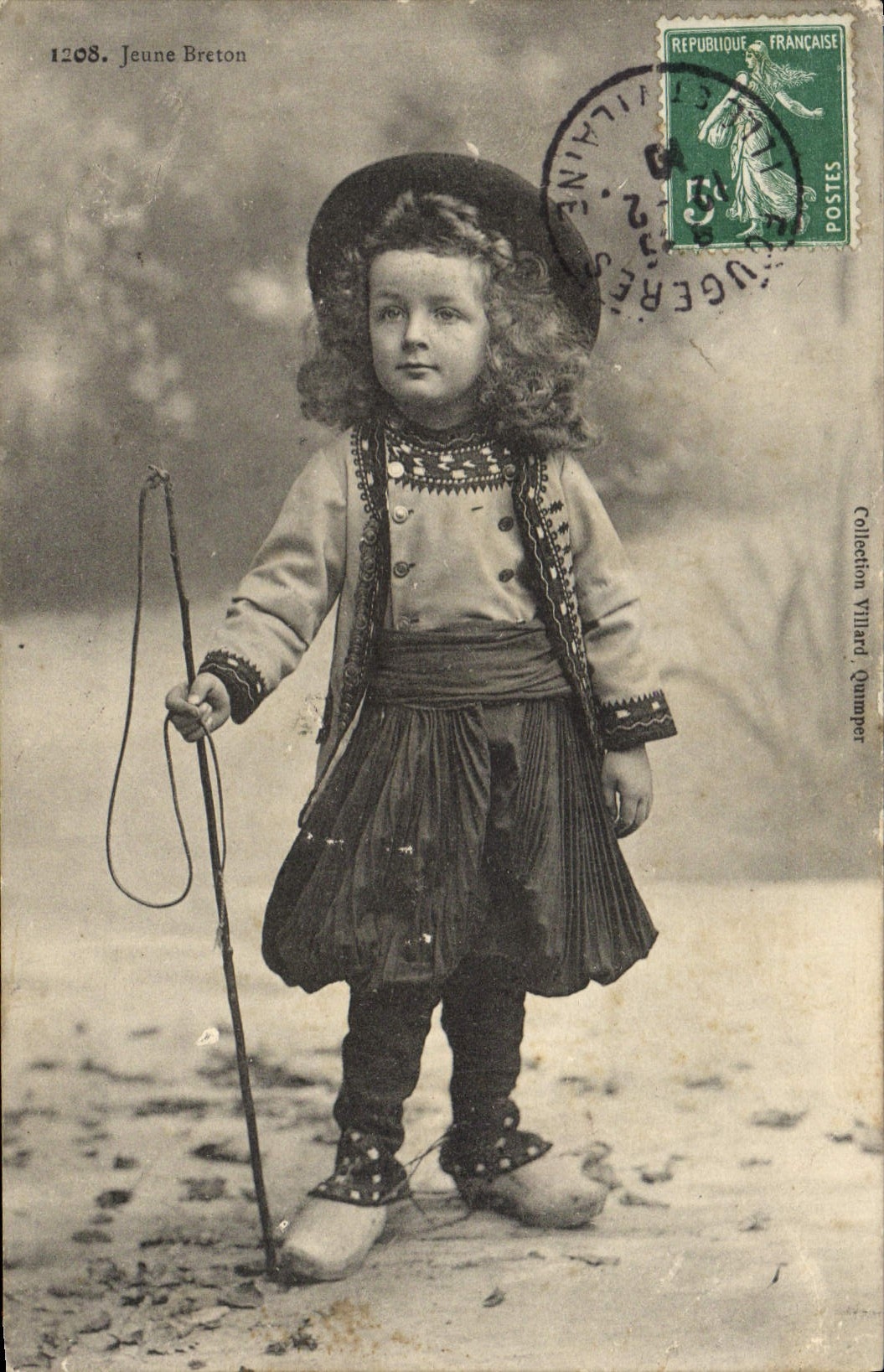 VINTAGE POSTCARD Young Breton Folklore