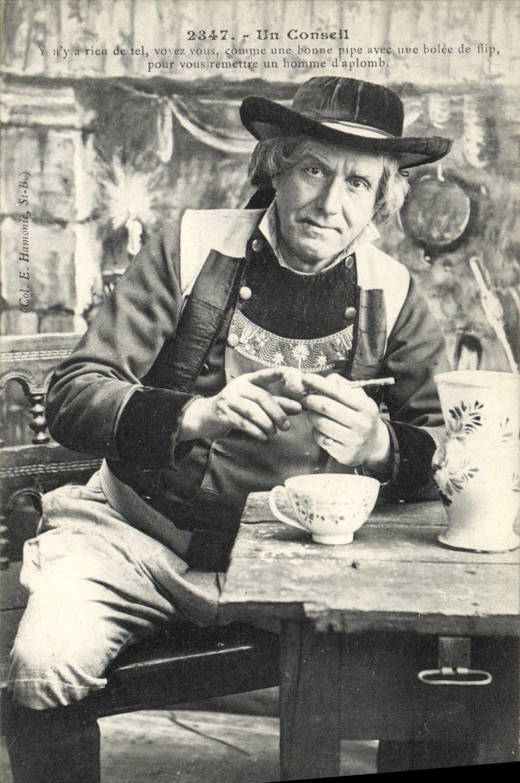 CPA Bretagne Un conseil Homme Folklore