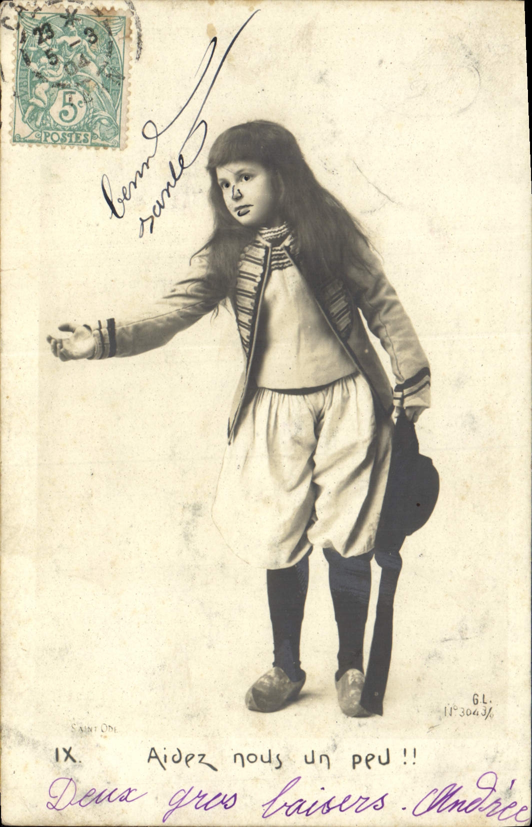 VINTAGE POSTCARD Aivez Us A little Child Folklore
