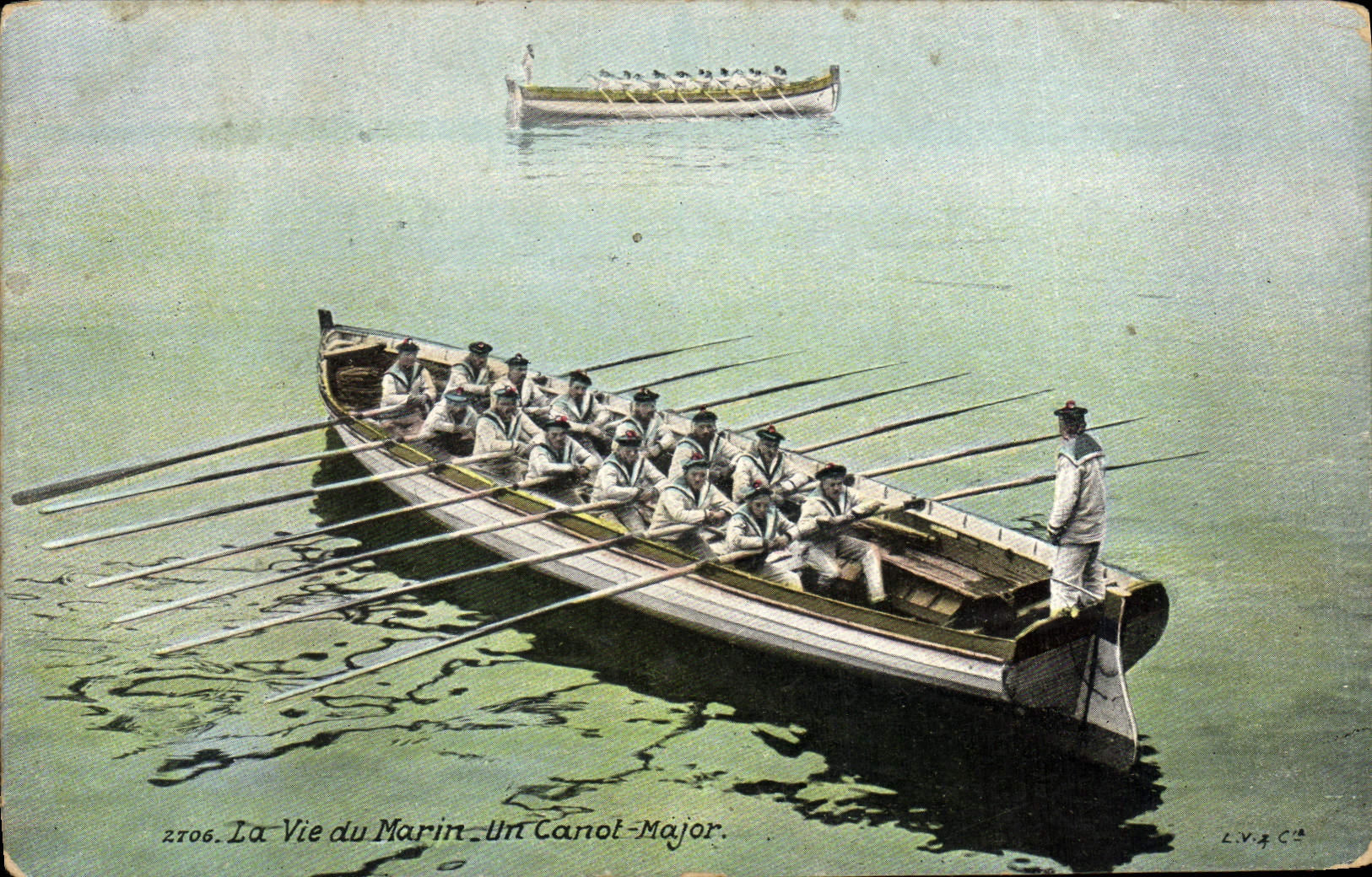 CPA Bateau La vie de marin Un canot major 