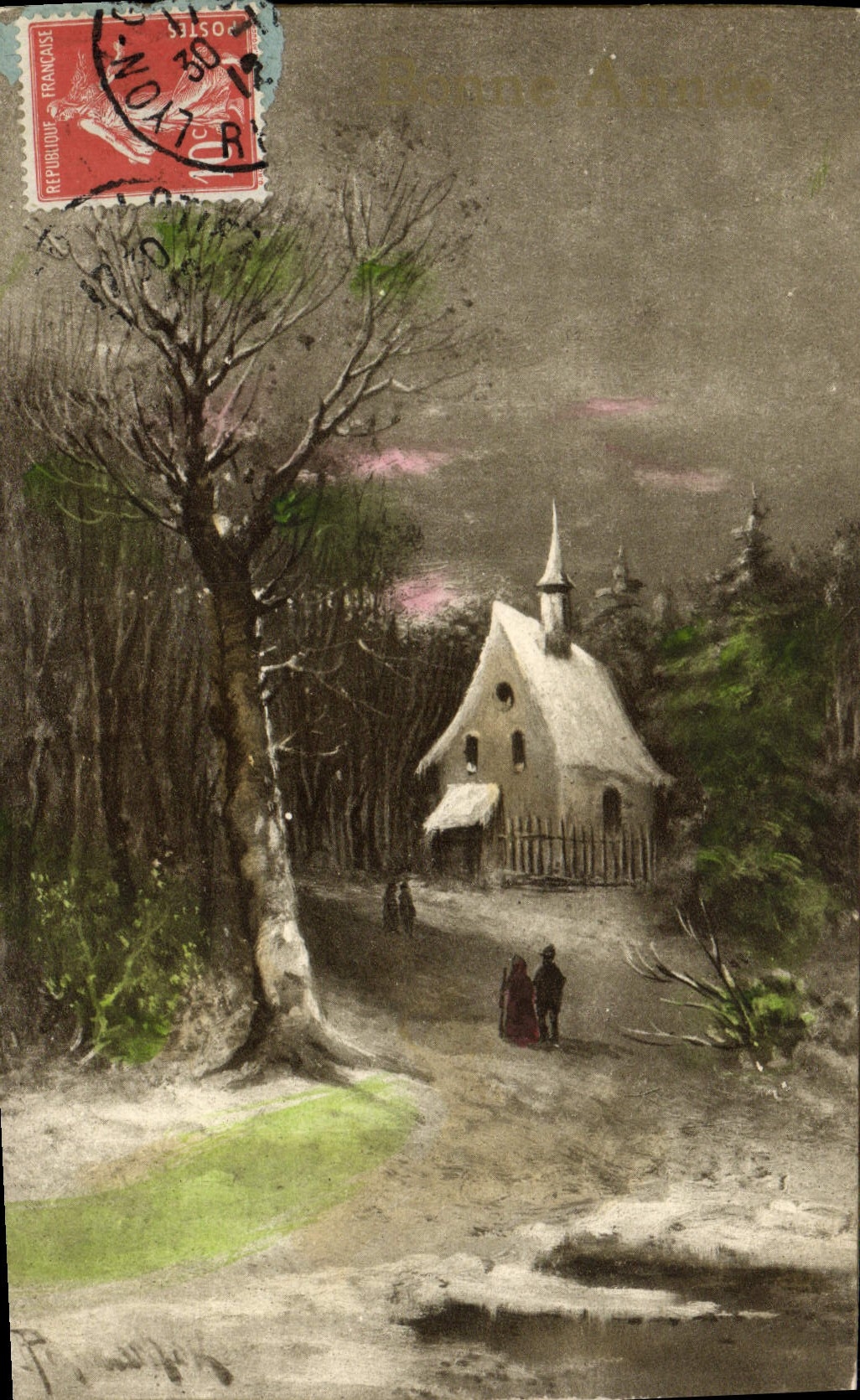 CPA Fantaisie Maison au coin du bois