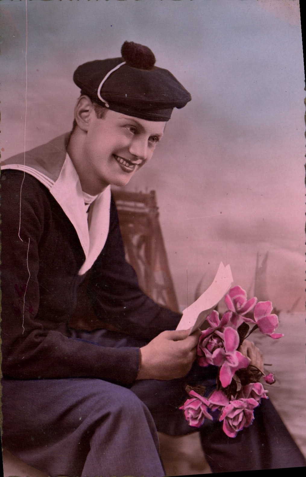 Marinero de Militaria de la fantasía de la POSTAL de la VENDIMIA