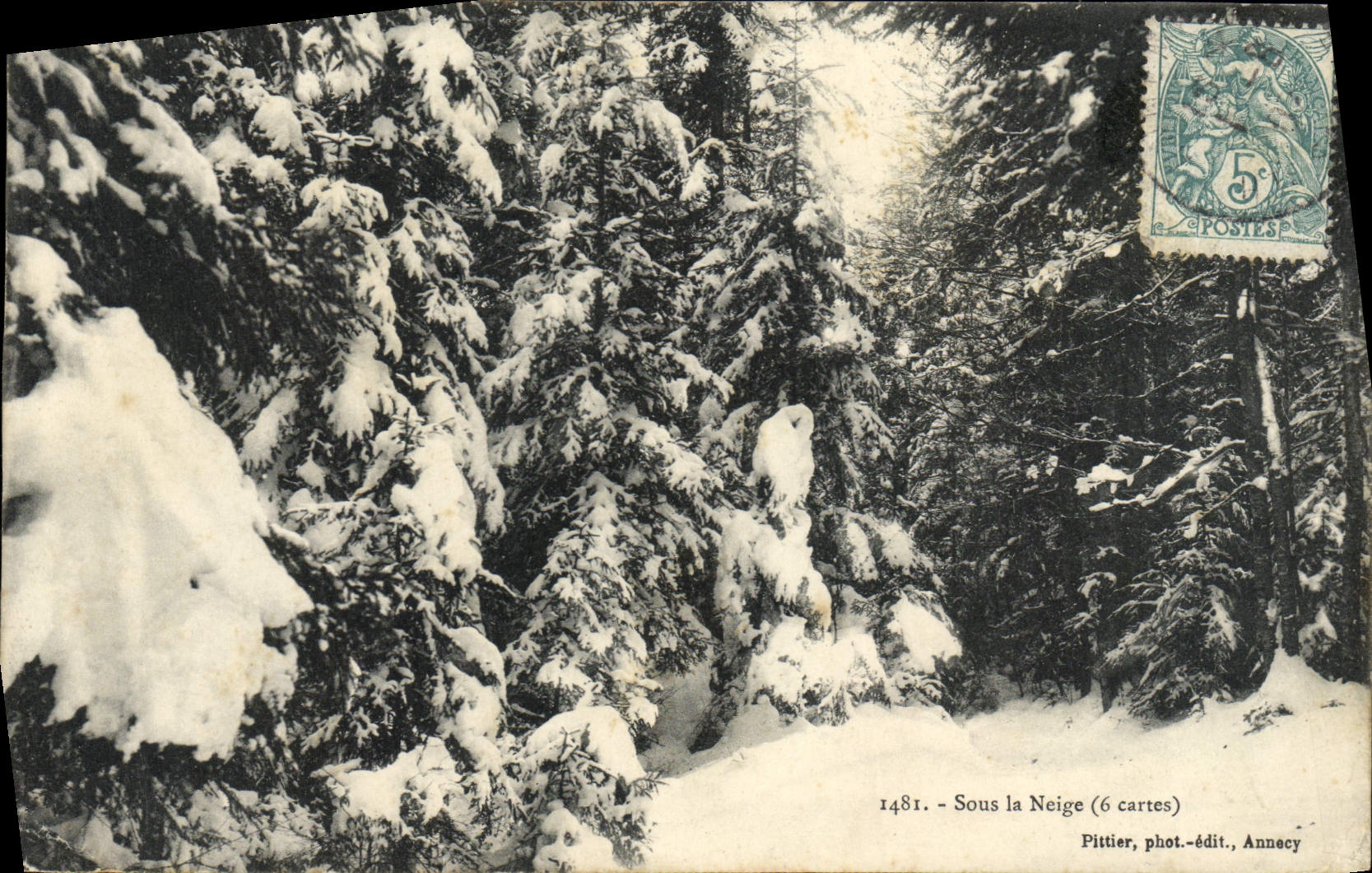 CPA Sous la neige 