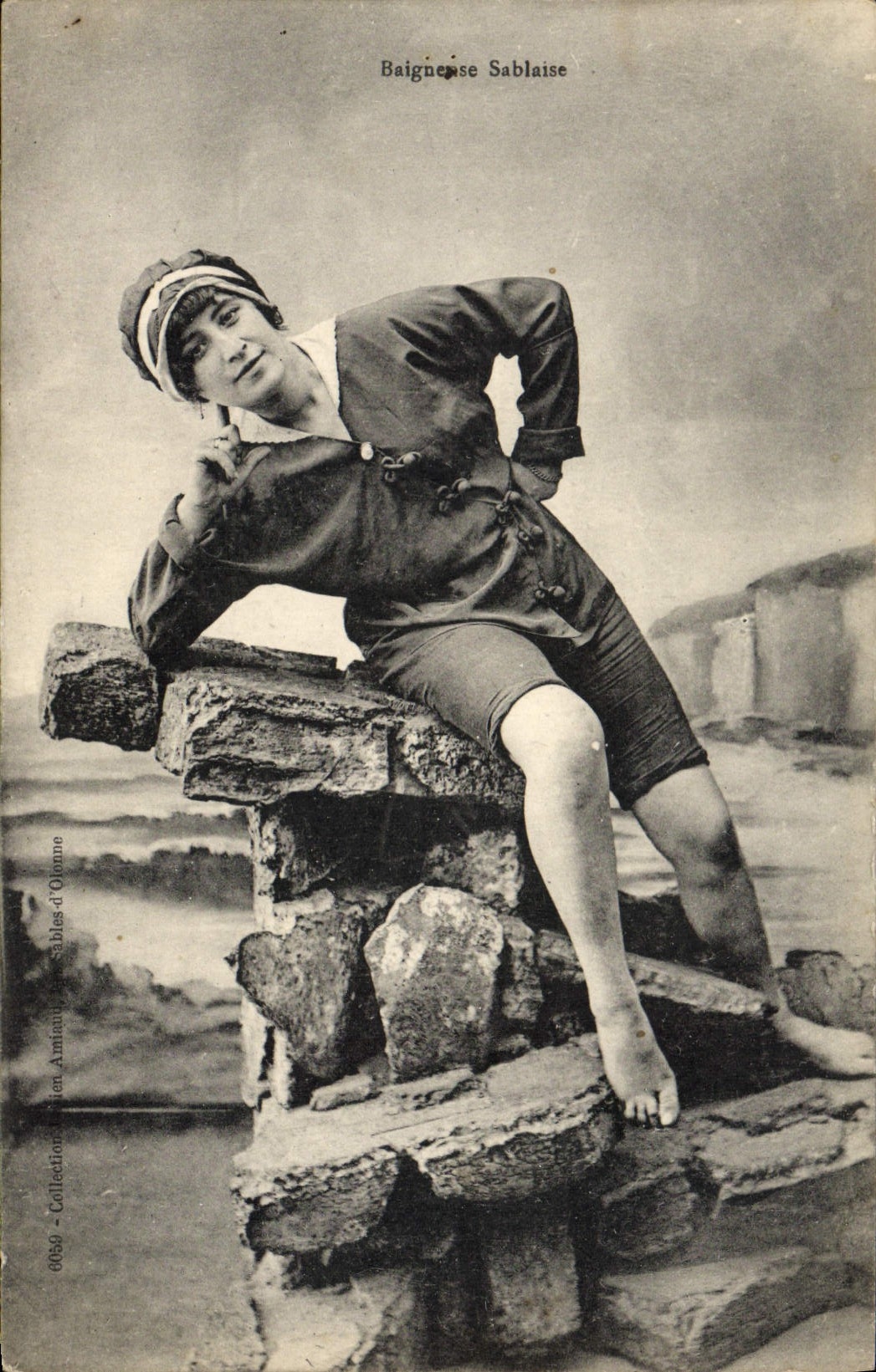 VINTAGE POSTCARD Fantasy Woman Sablaise Bather