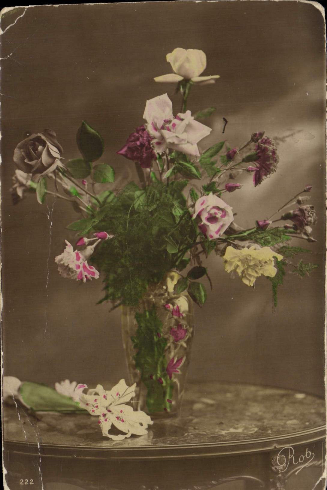 CPA Fantaisie Fleurs