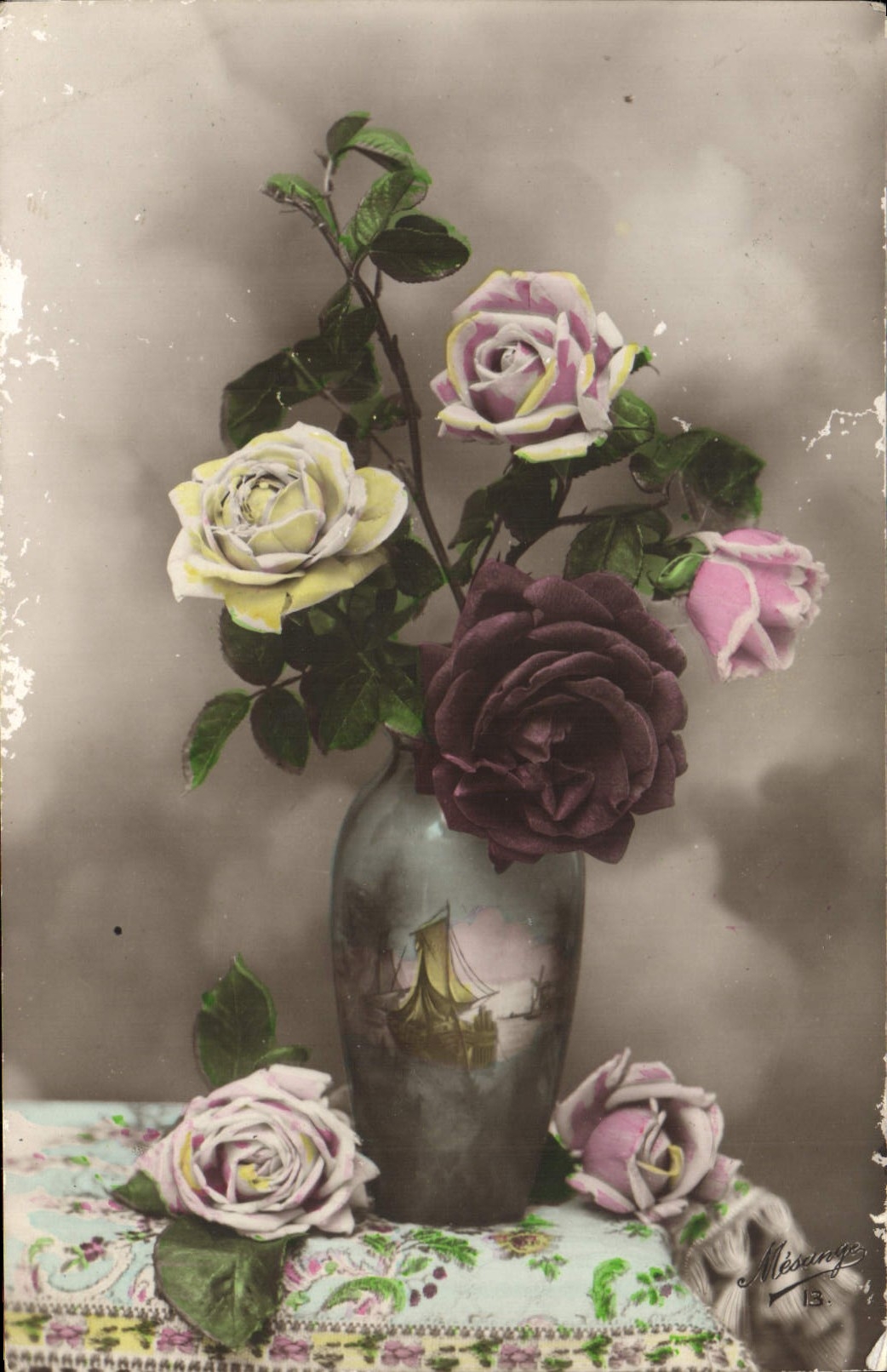 CPA Fantaisie Fleurs 