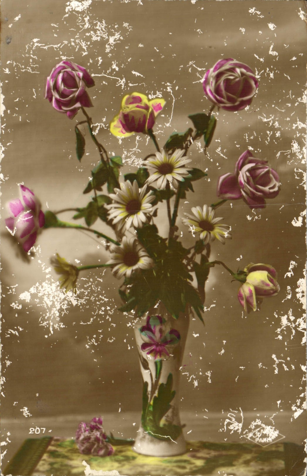 CPA Fantaisie Fleurs