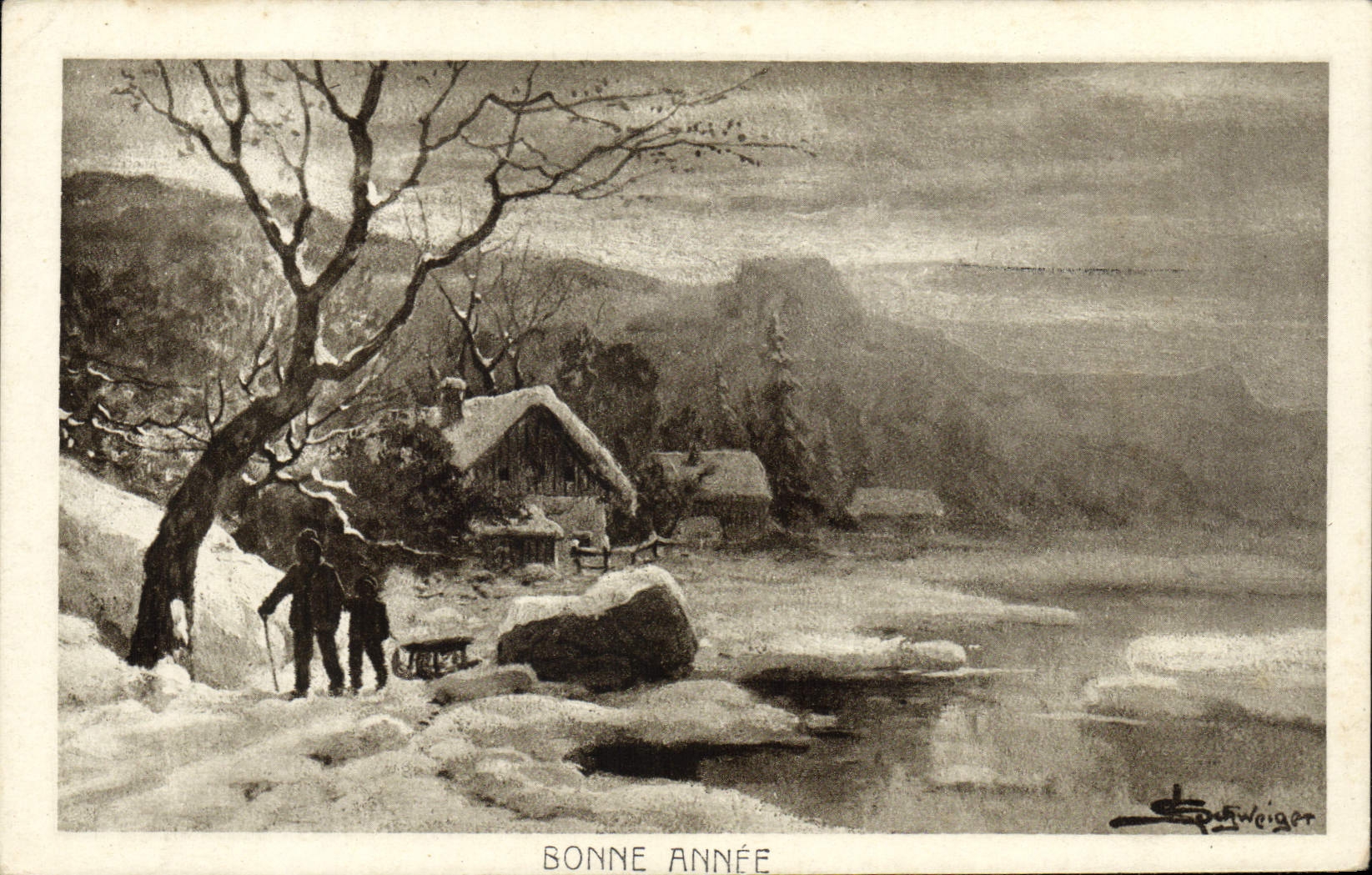 CPA Fantaisie Bonne annee