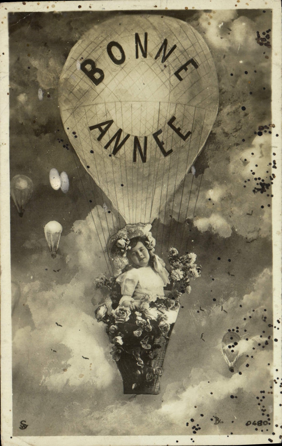 VINTAGE POSTCARD Fantasy Child Balloon