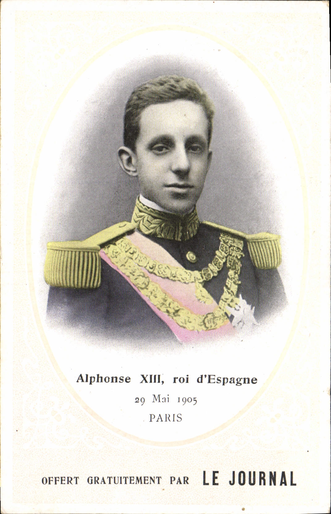 CPA Alphonse XIII Roi d'Espagne 29 mai 1905 Paris Le Journal Espagne