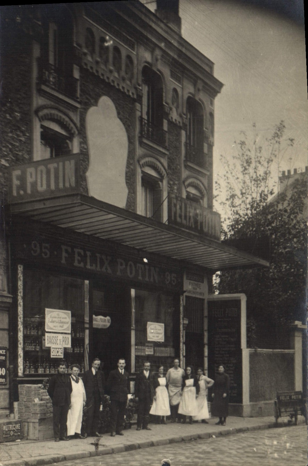 CARTE PHOTO Felix Potin Lucien Bonnat