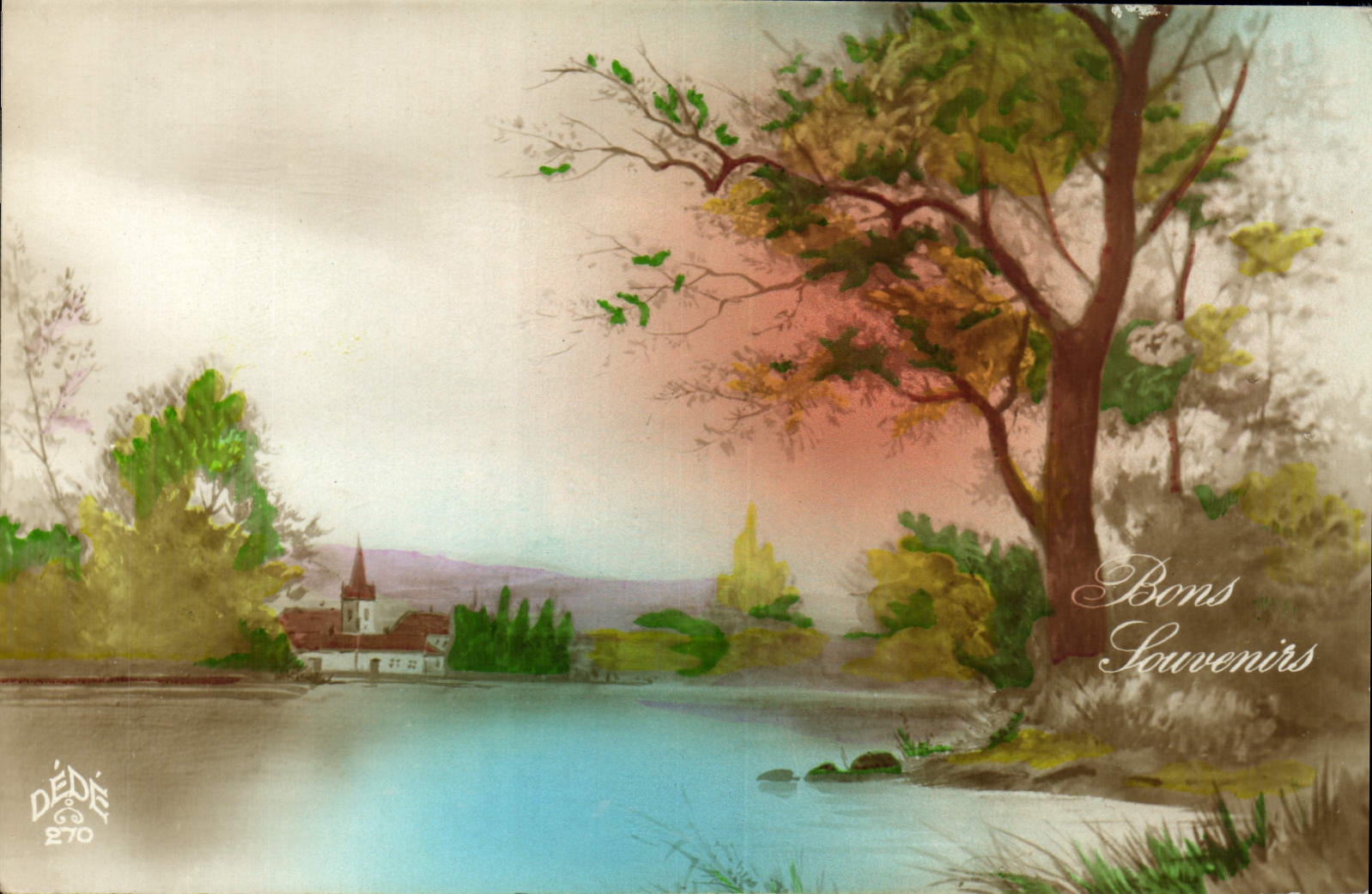 VINTAGE POSTCARD Fantasy Good memories