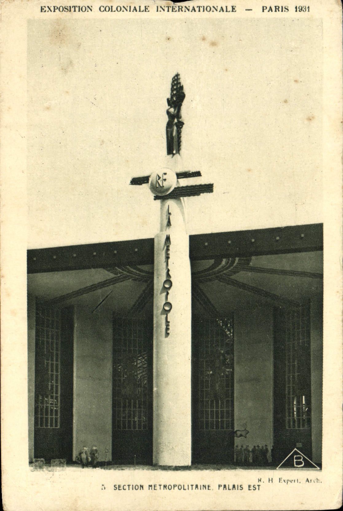 VINTAGE POSTCARD Paris Exposition colonial international 1931 metropolitan Section Palais Is