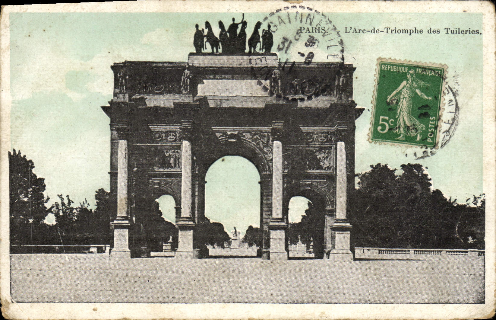 CPA Paris Arc de Triomphe aux Tuileries
