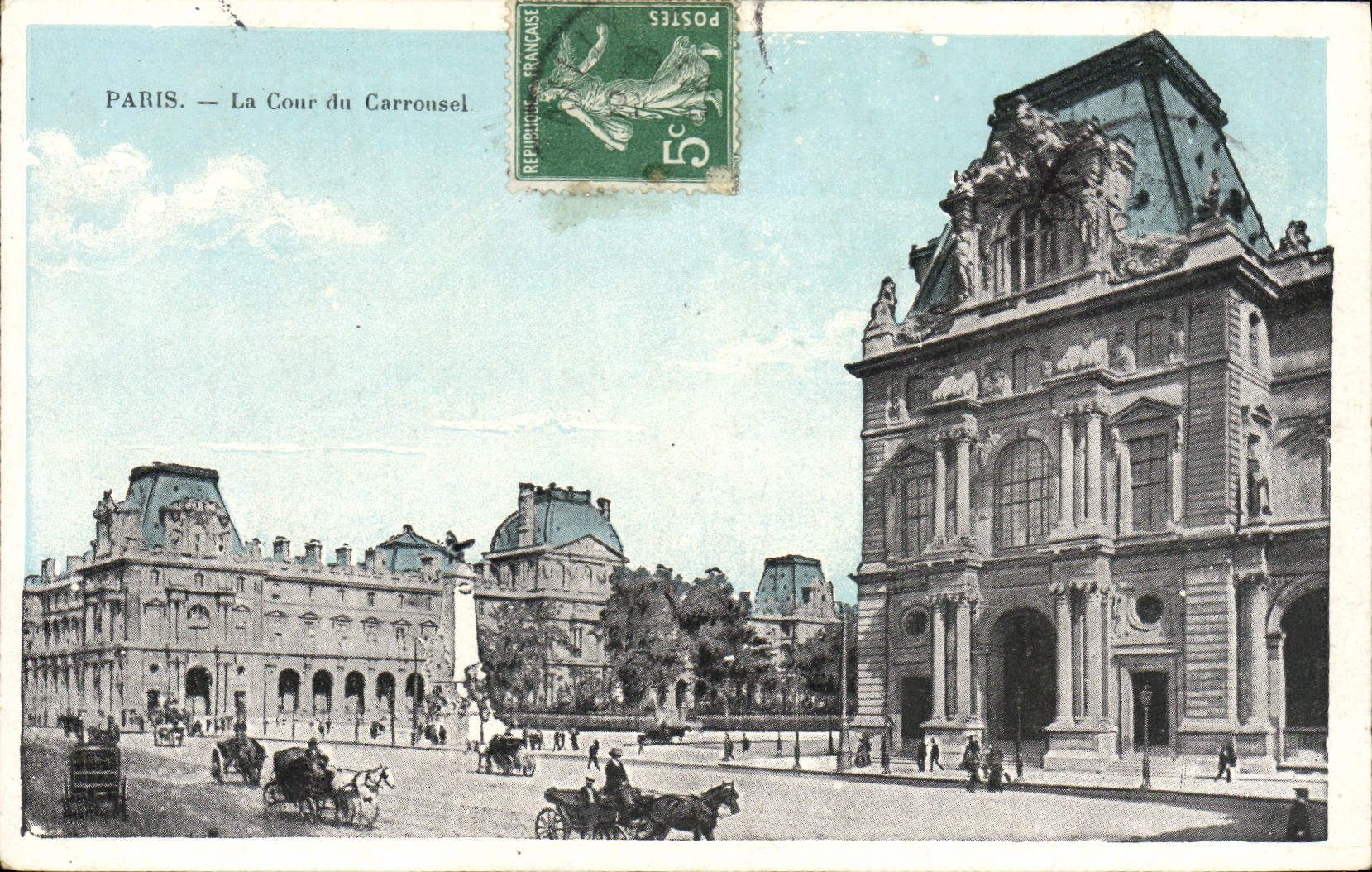 CPA Paris La Cour du Carrousel