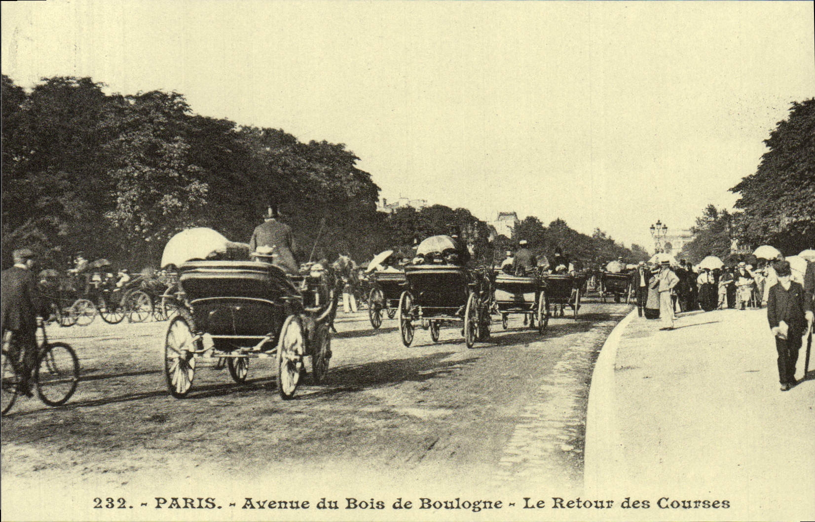 REPRO Paris Avenue Du bois De Boulogne Le Retour Des Courses