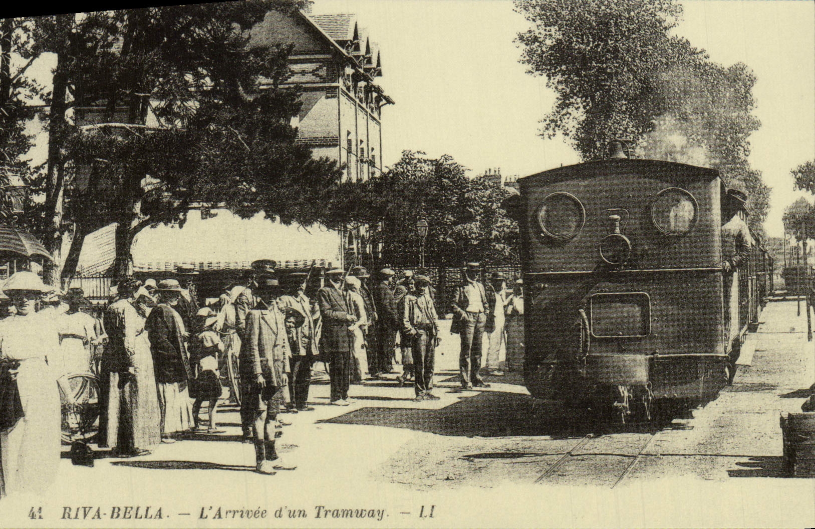REPRO Riva Bella L'Arrivee d'Un Tramway Train