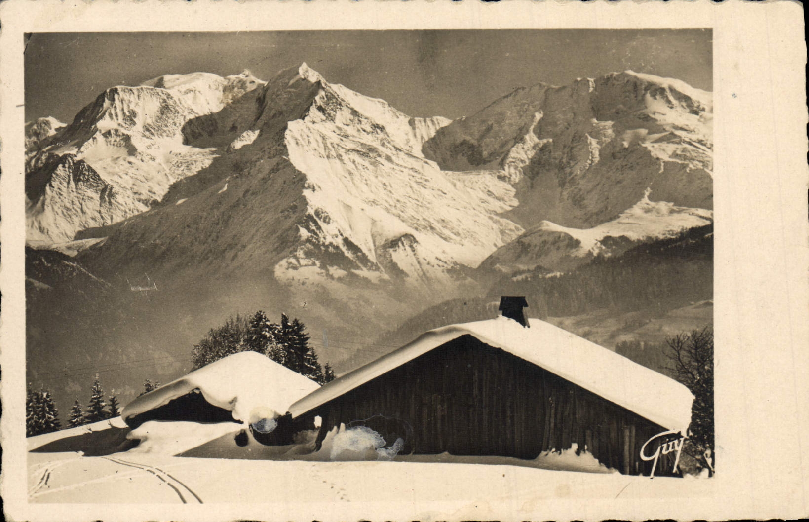 VINTAGE POSTCARD Fantasy Mountain pastures
