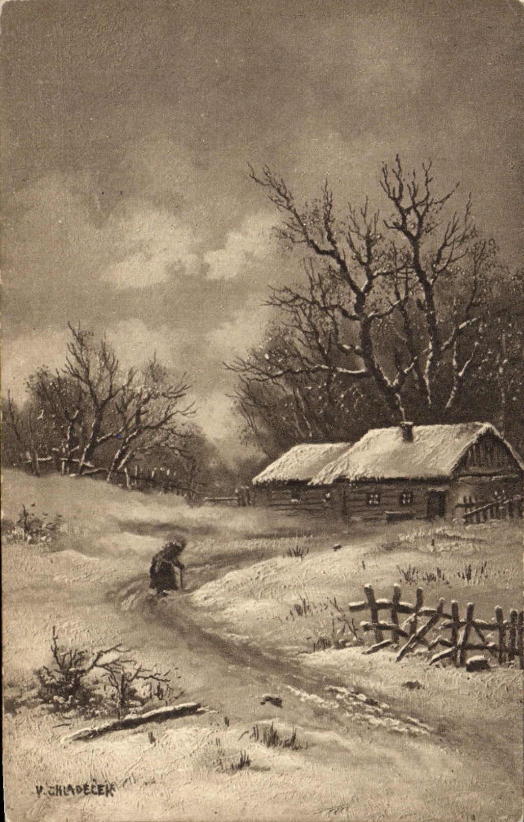 CPA Fantaisie Maison