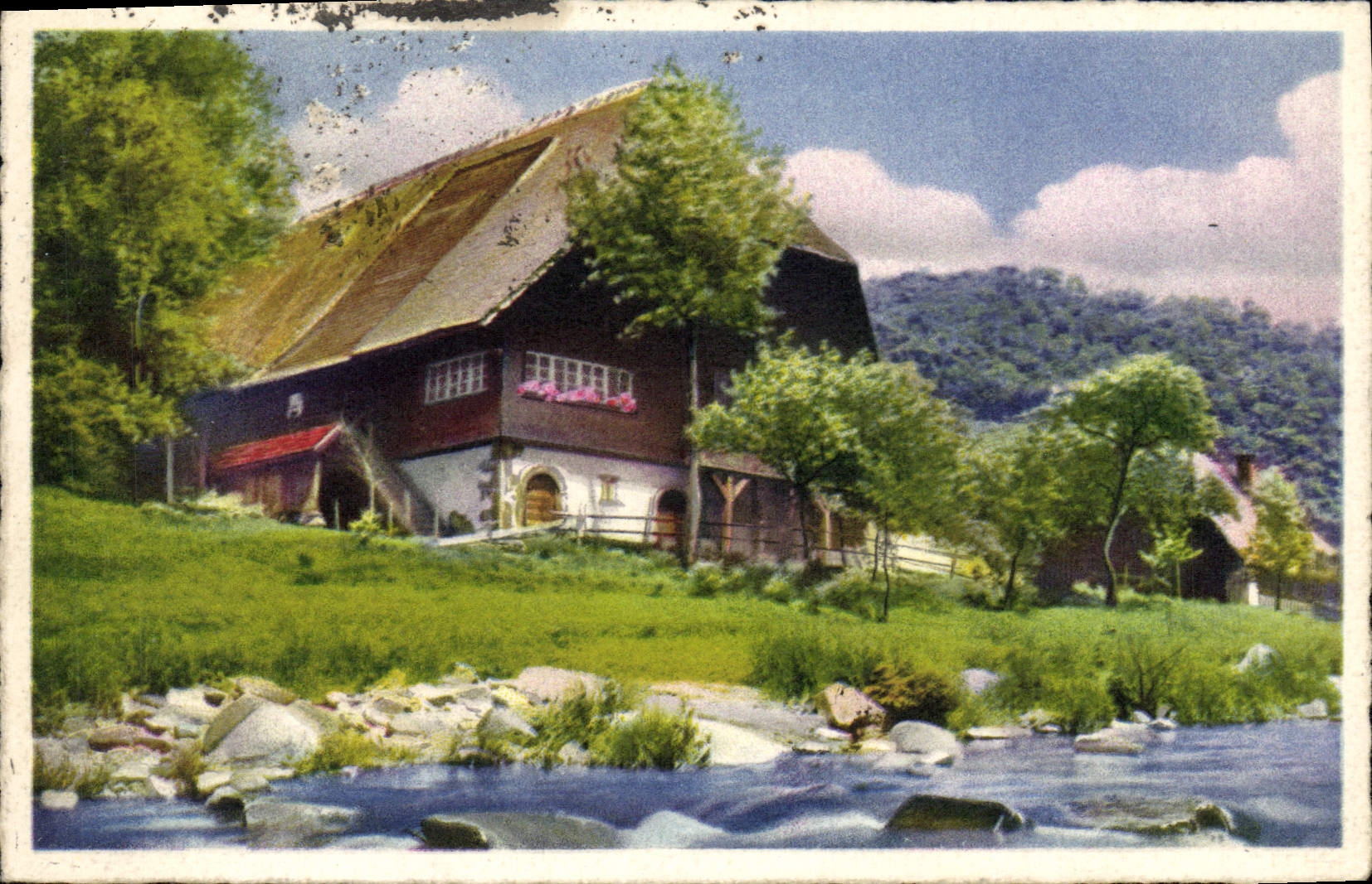 CPA Fantaisie Maison au bord de l'eau