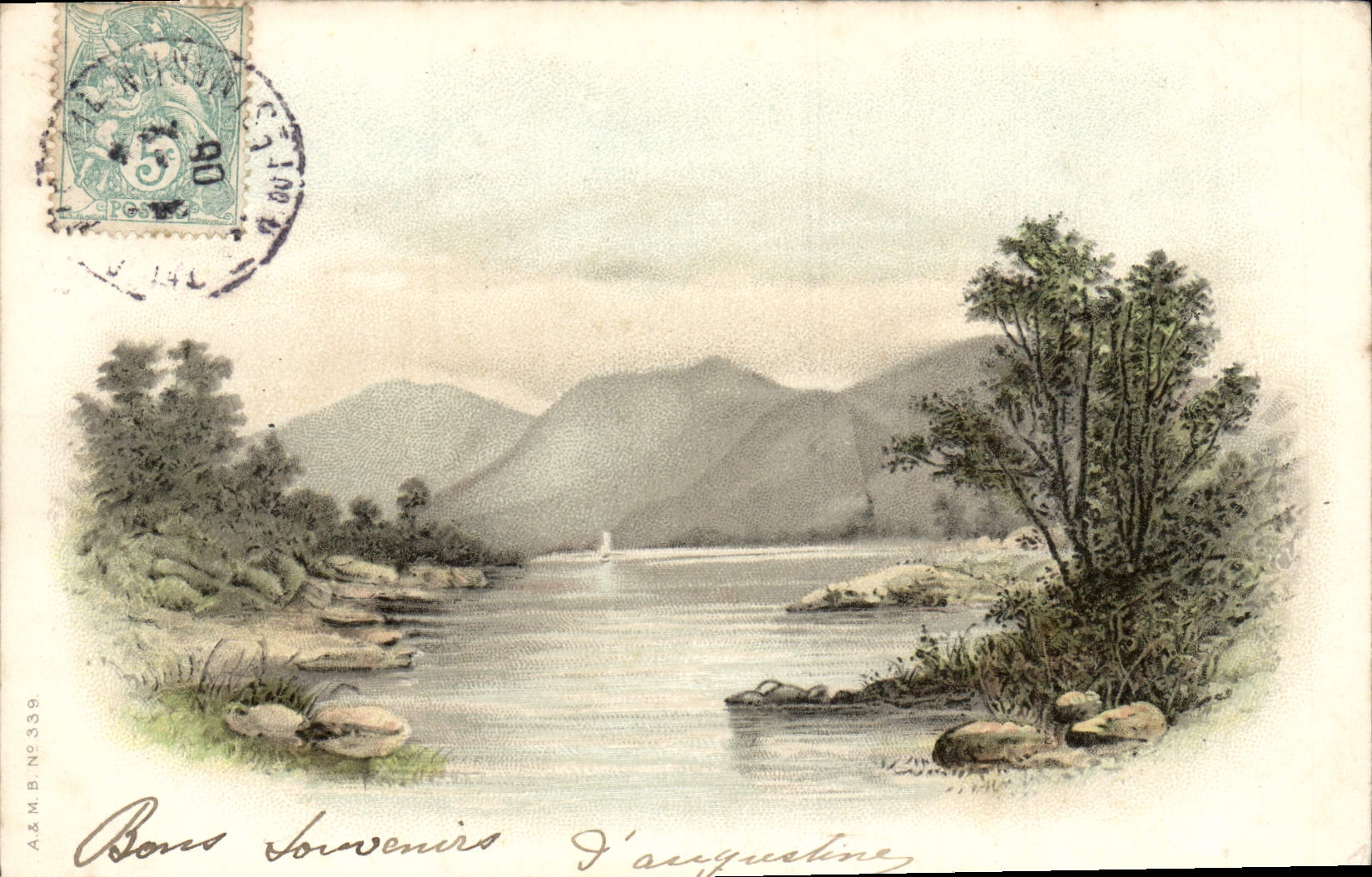 VINTAGE POSTCARD Fantasy Mountains