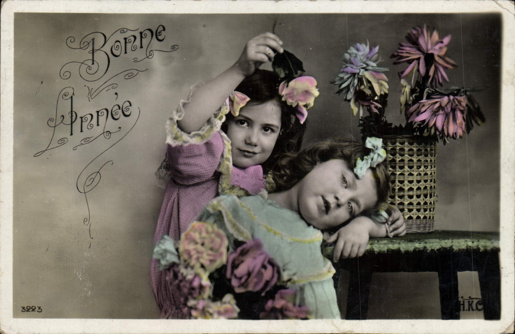VINTAGE POSTCARD Fantasie Children Happy New Year