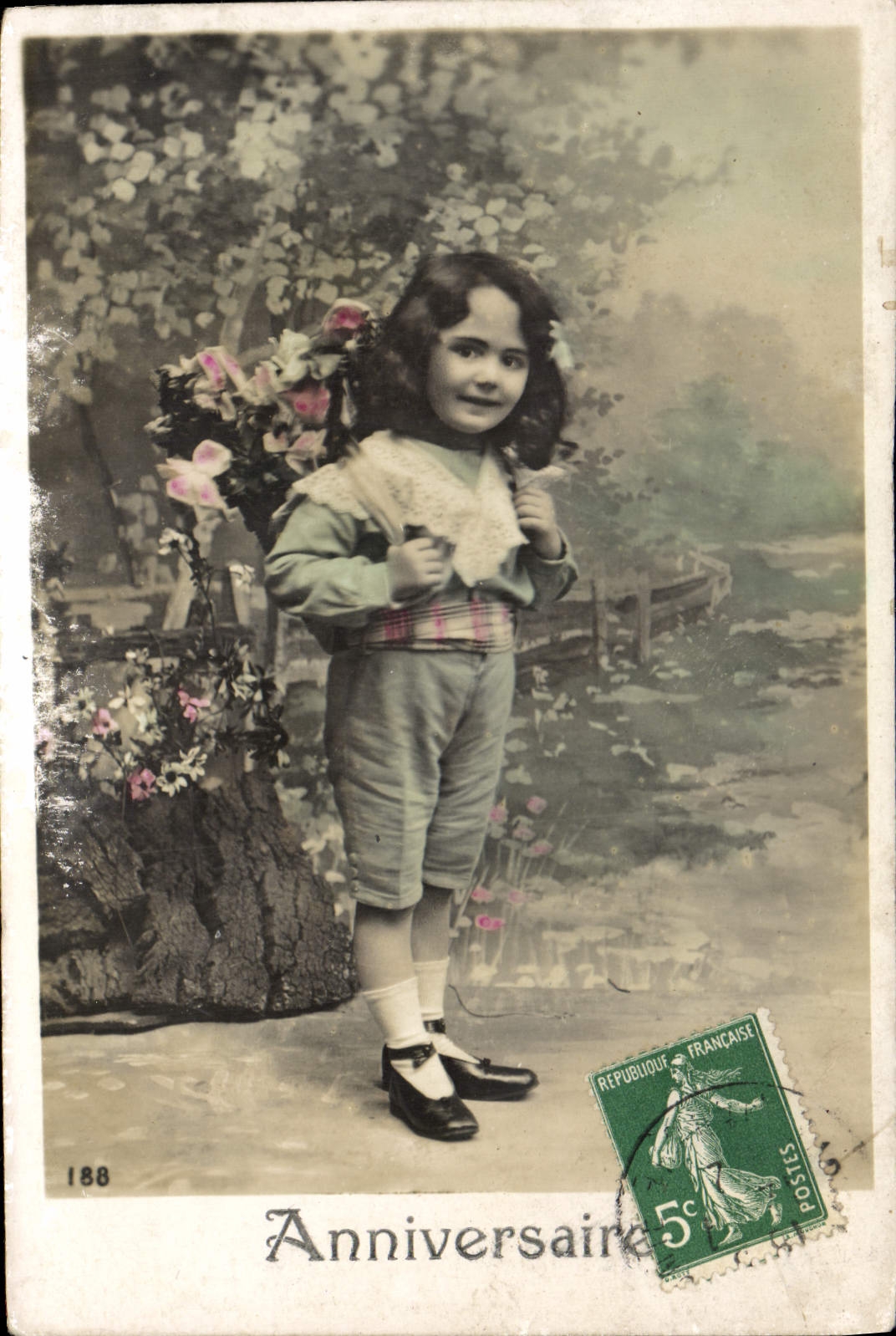 VINTAGE POSTCARD Birthday Child