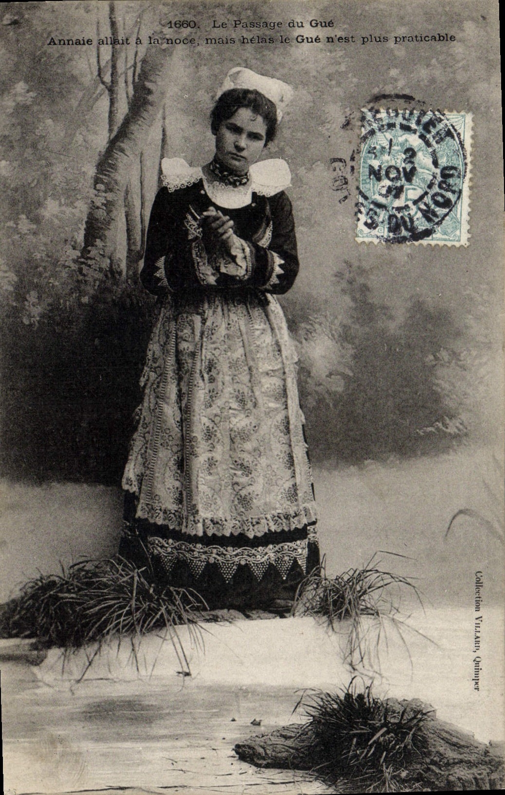 CPA Annaie allait a la noce Passage du Gue Folklore Bretagne 