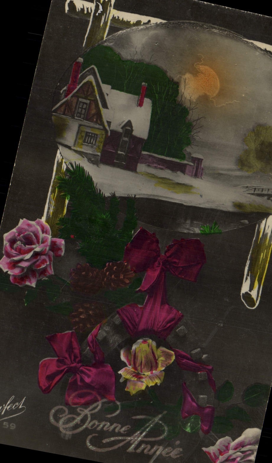 CPA Fleurs Bonne Annee