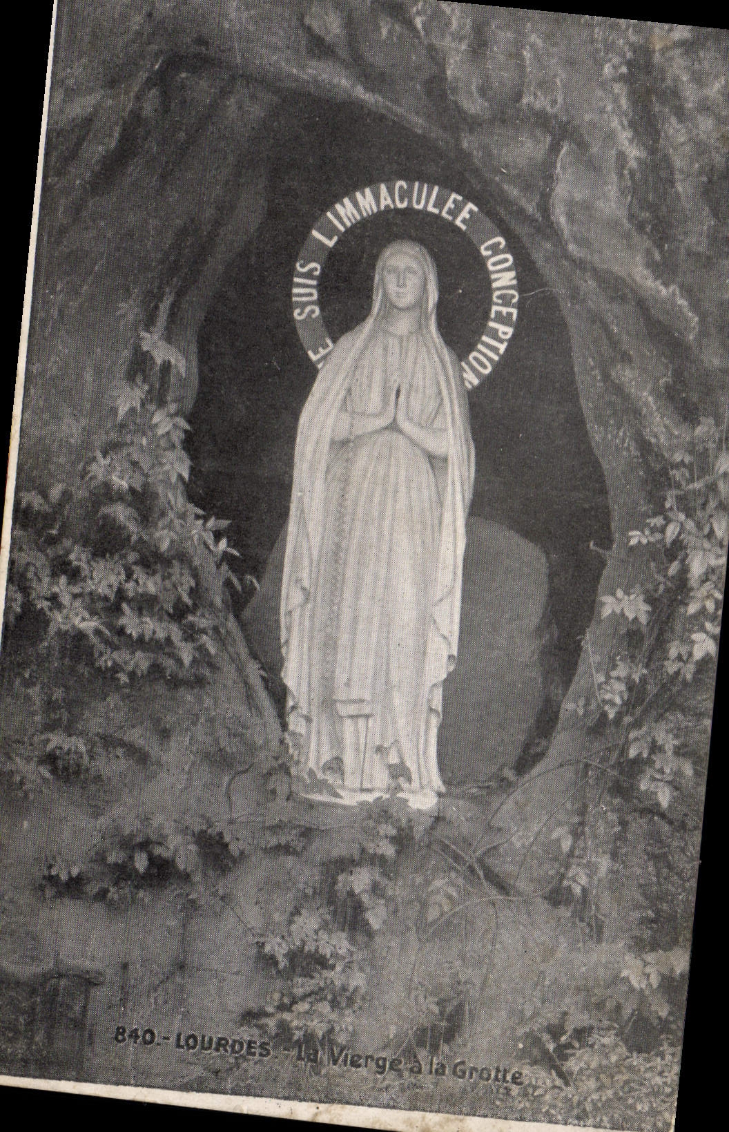 VINTAGE POSTCARD Heavy the Virgin with the Cave
