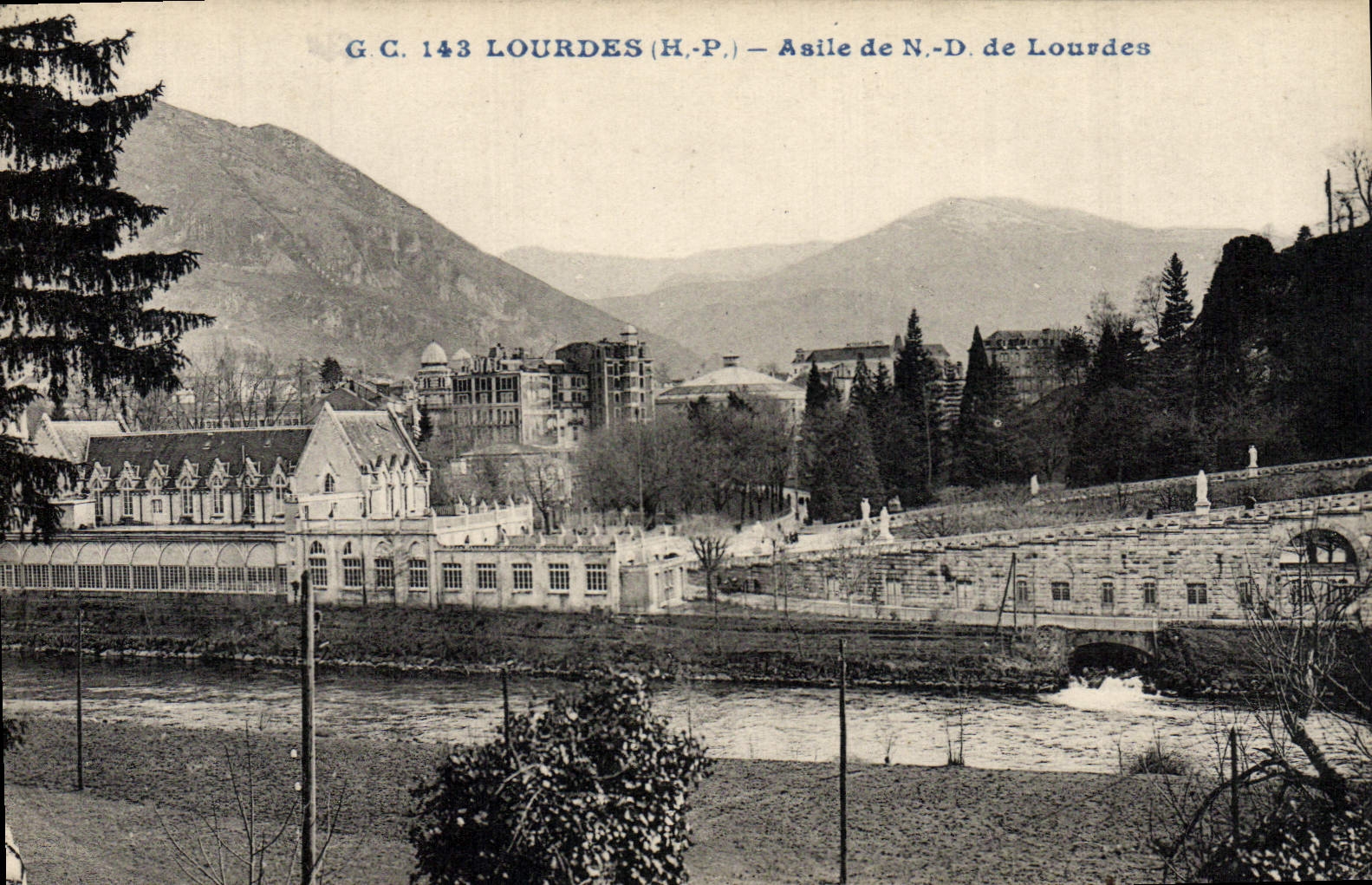 VINTAGE POSTCARD Heavy Nd Asylum of Doors