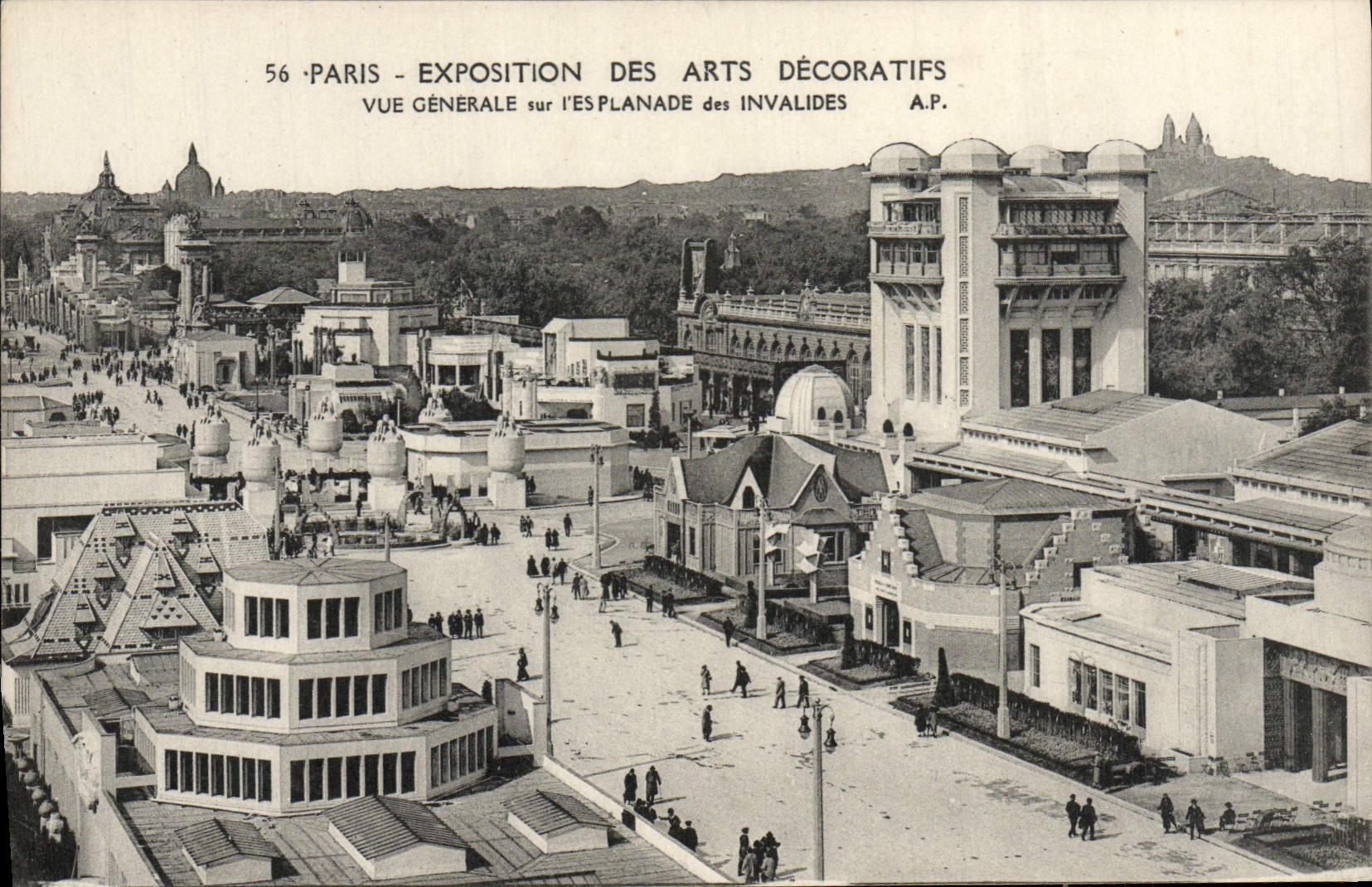 CPA Paris Exposition Des Arts Decoratifs Vue generale sur l'esplanade des Invalides