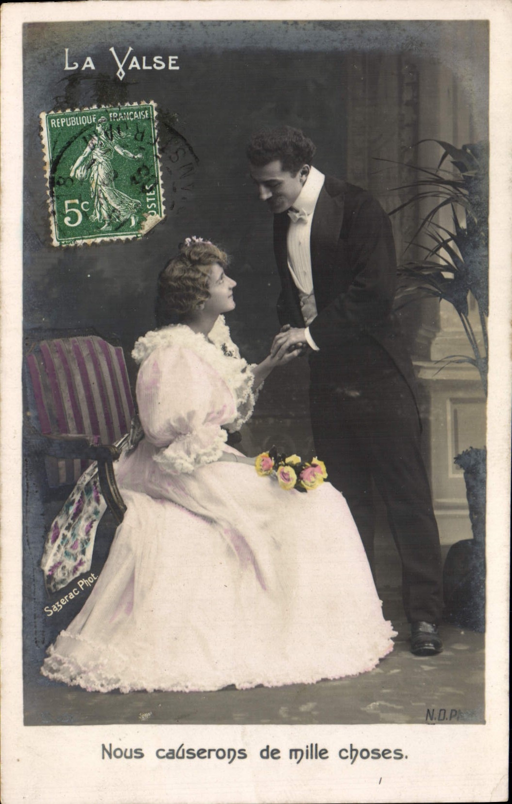 VINTAGE POSTCARD Fantaisie Woman We will cause of thousand things