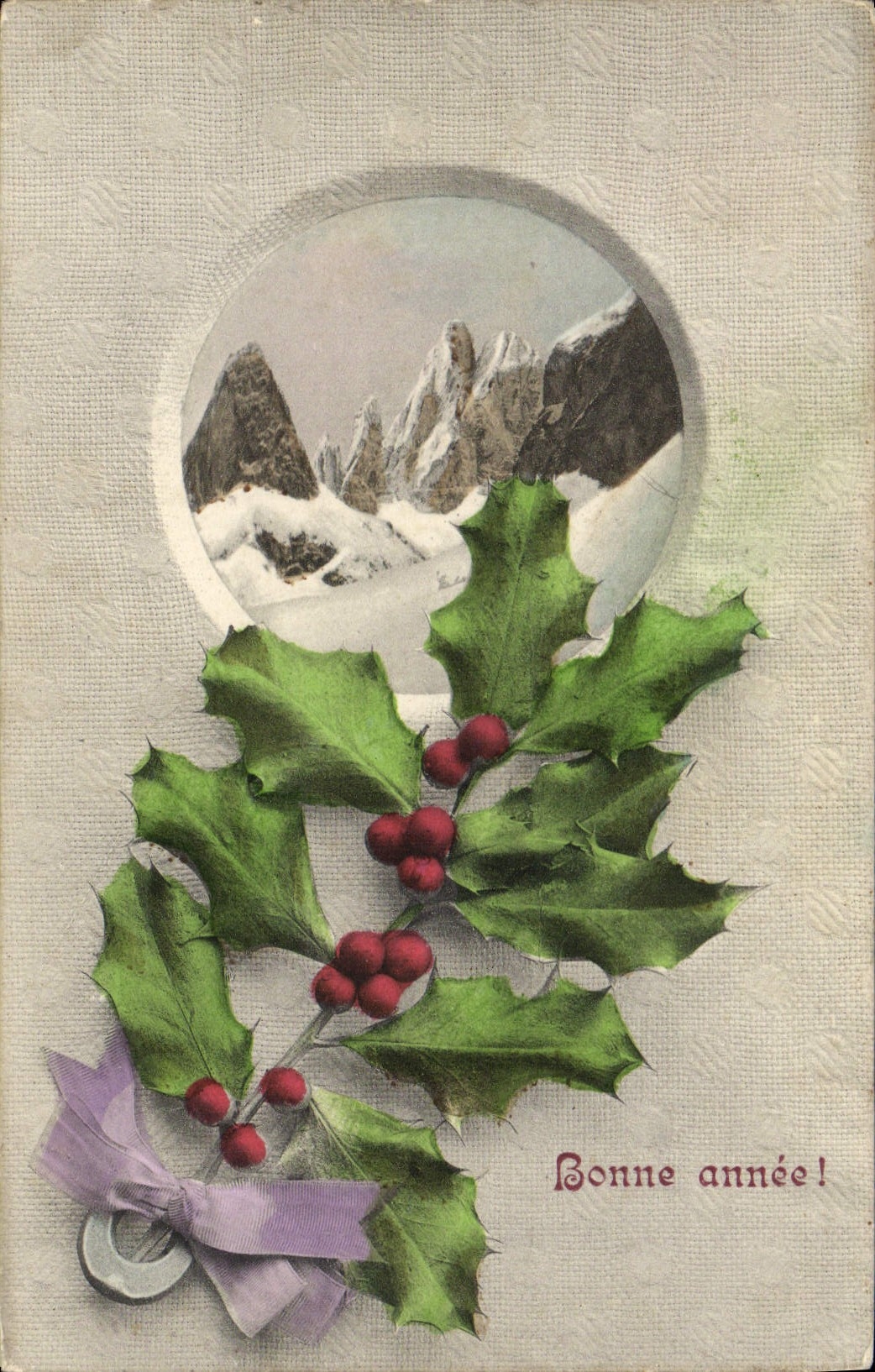 CPA Fantaisie Fleurs Bonne Annee