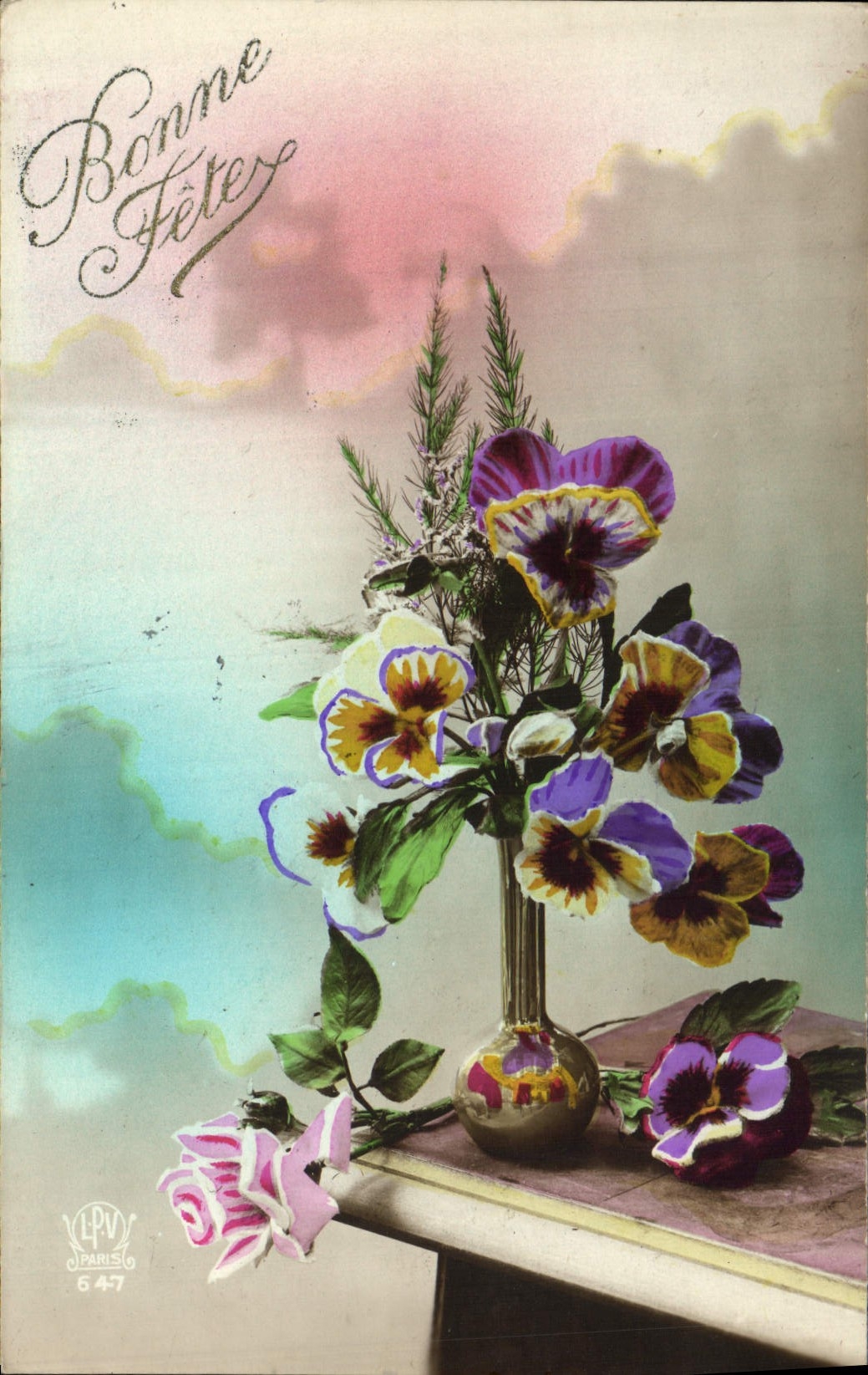 CPA Fantaisie Fleurs