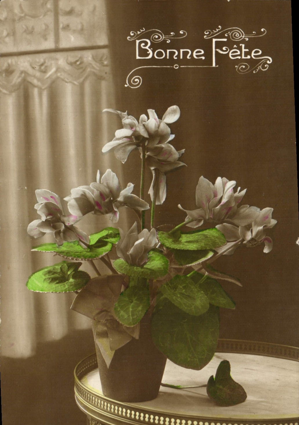 CPA Fantaisie Fleurs Bonne Fete