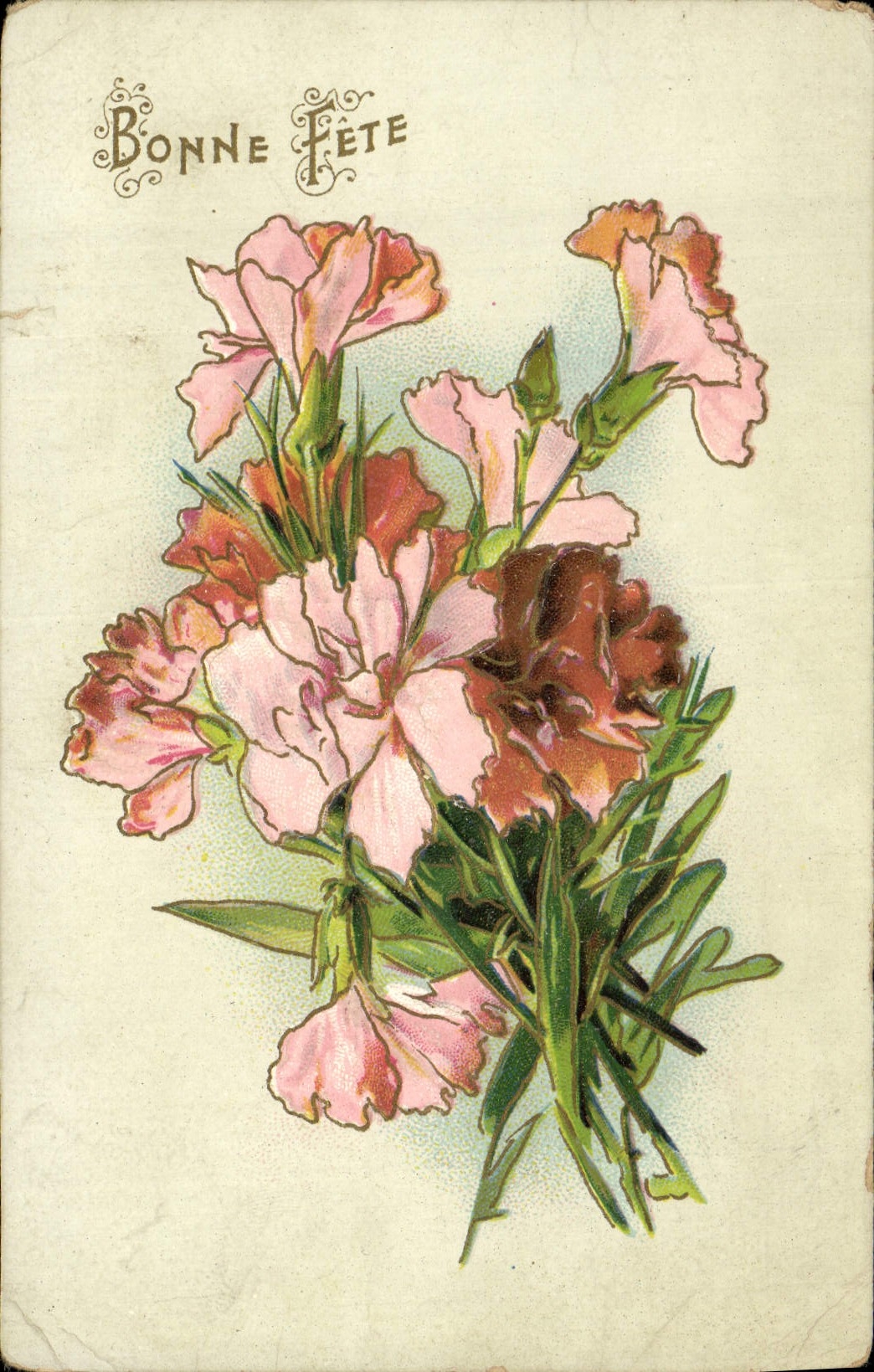 CPA Fantaisie Fleurs Bonne Fete