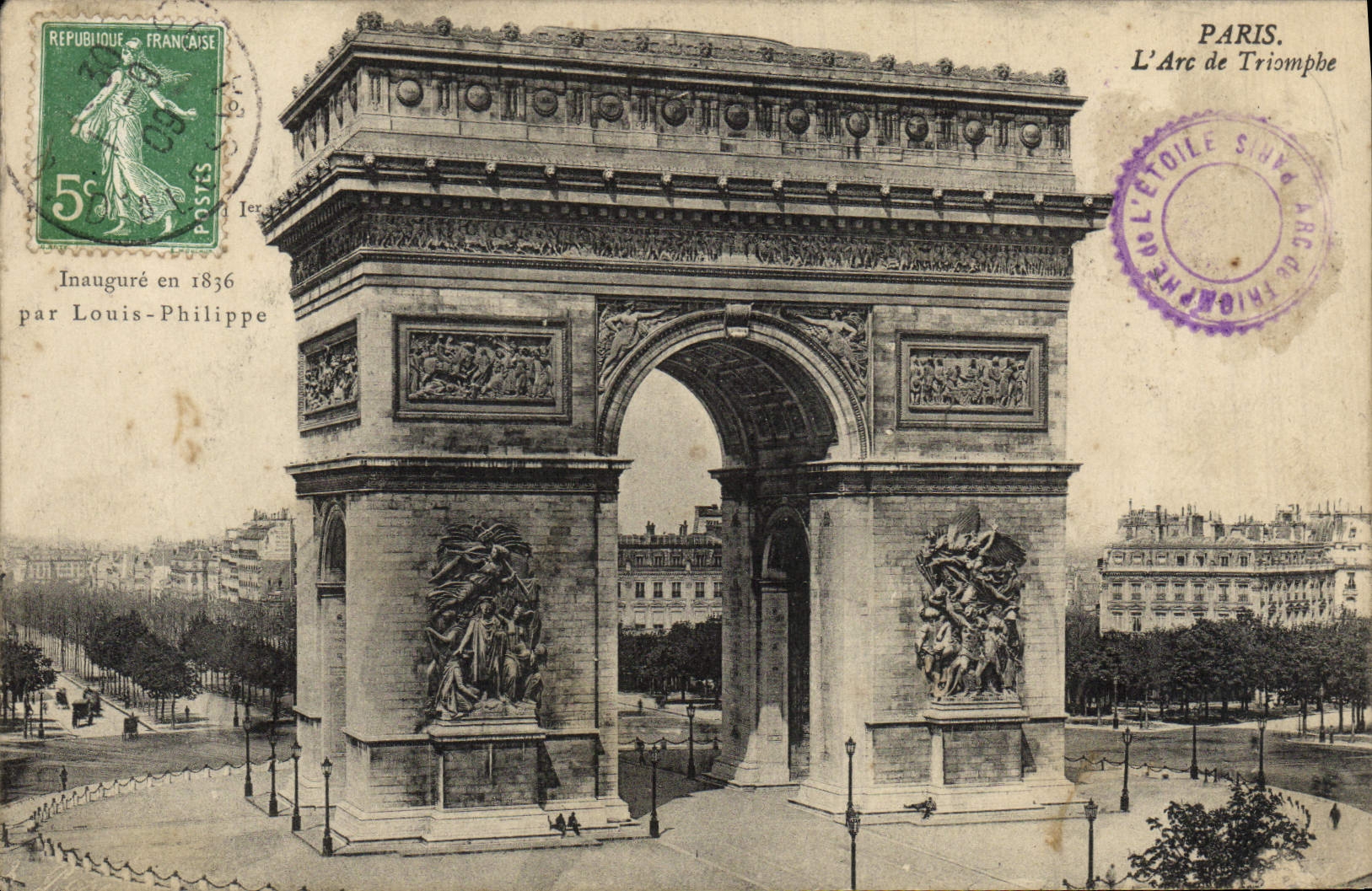 CPA Paris L'Arc de Triomphe