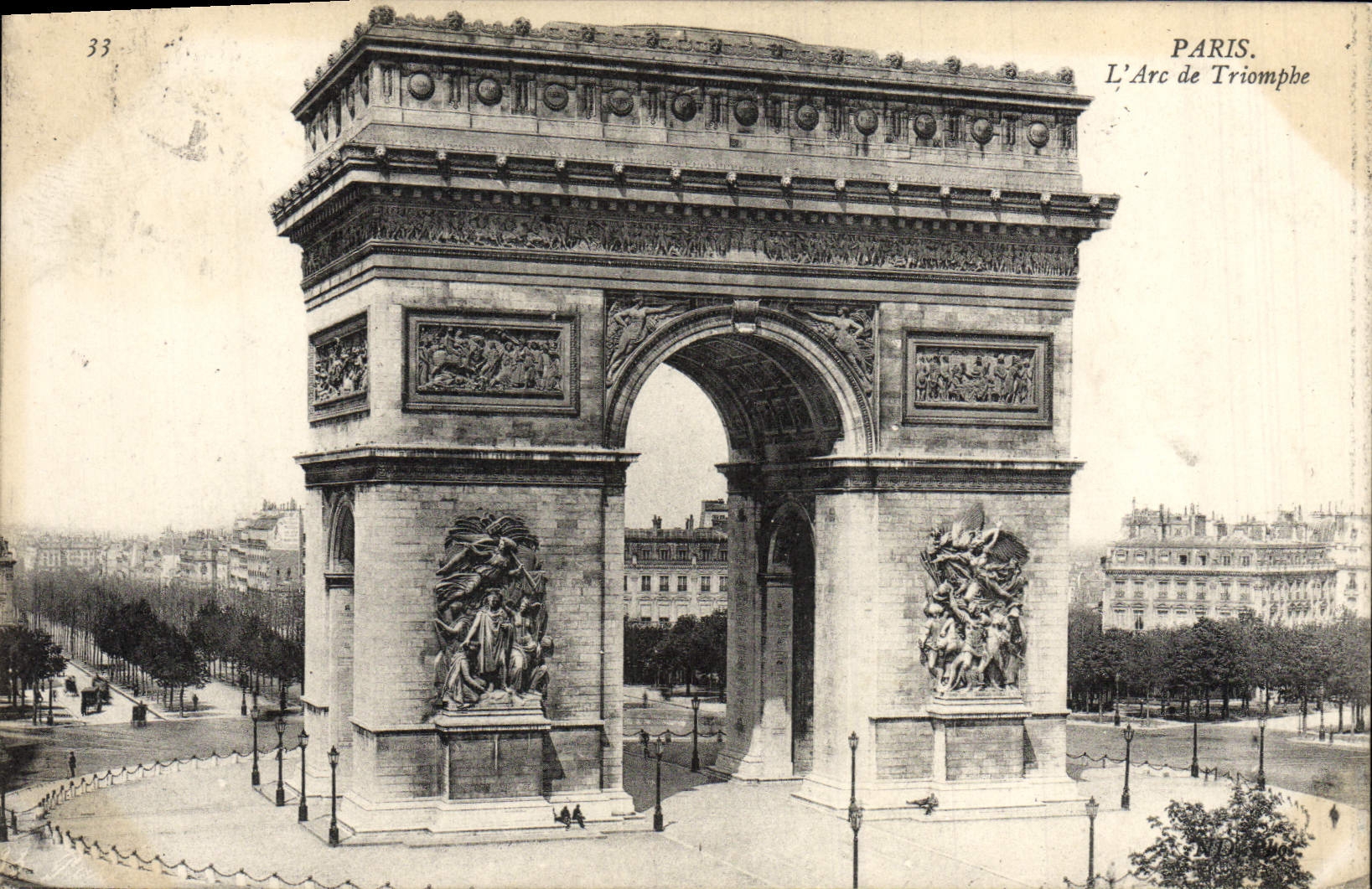 CPA Paris L'Arc de Triomphe