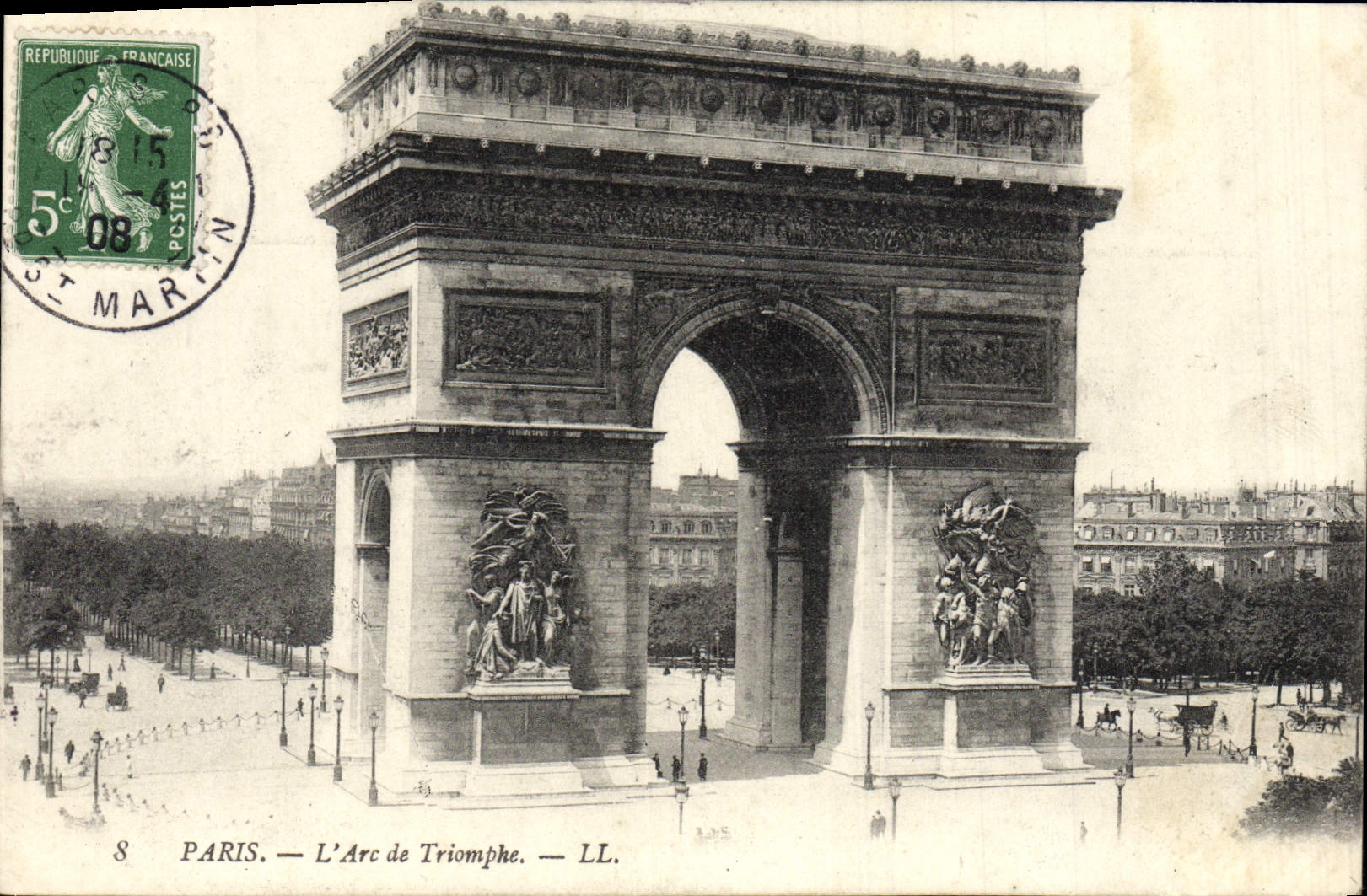 CPA Paris L'Arc de Triomphe