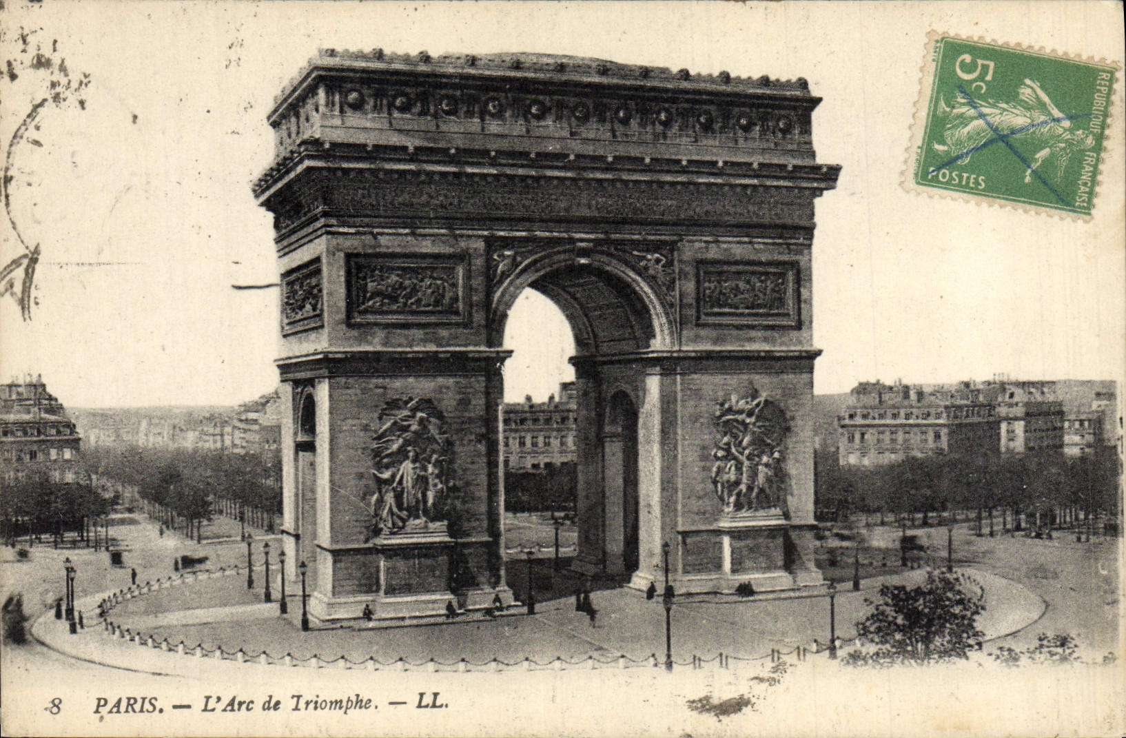 CPA Paris L'Arc de Triomphe