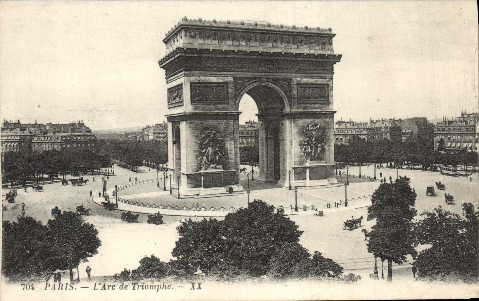 CPA Paris L'Arc de Triomphe