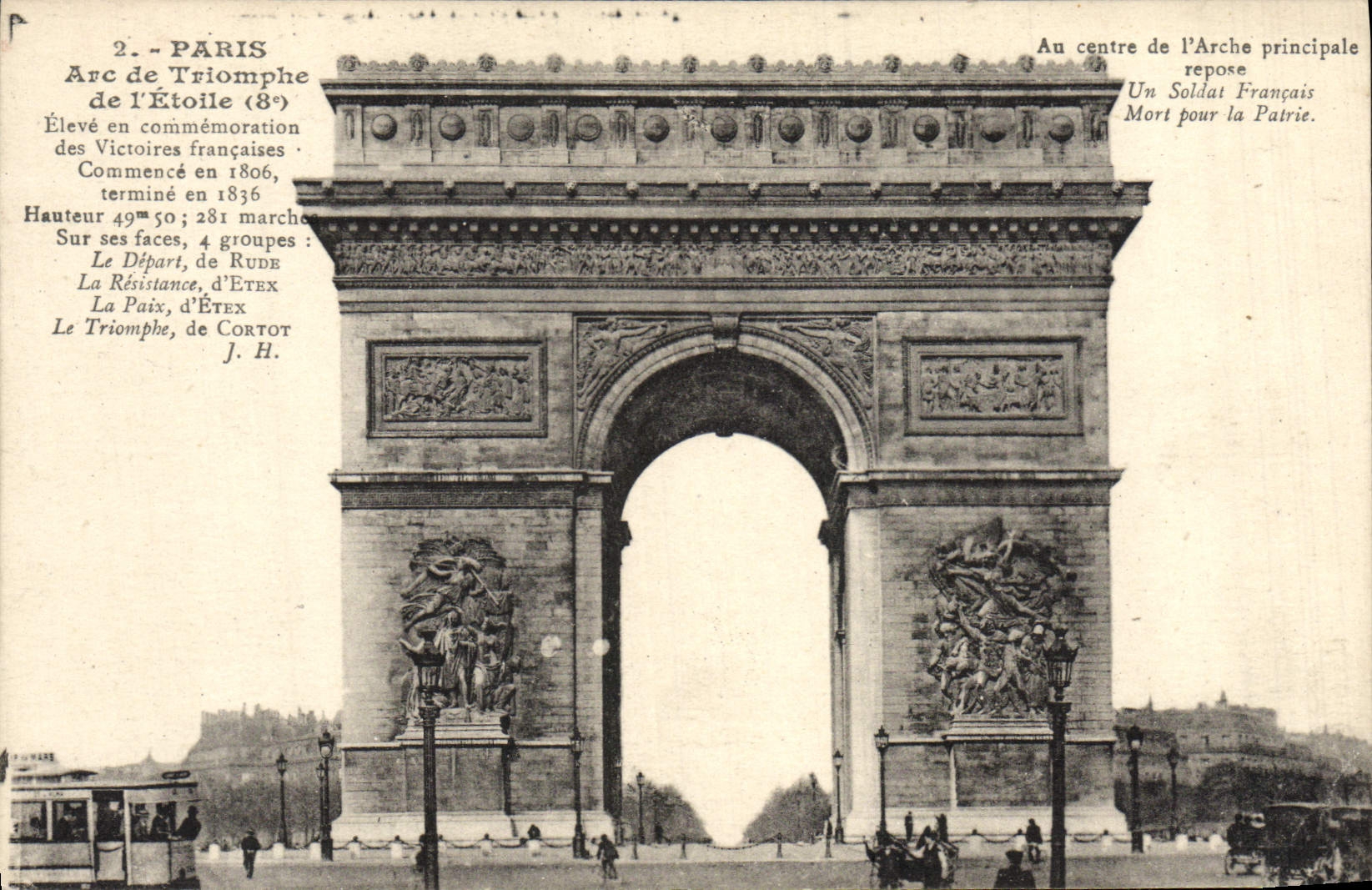 CPA Paris L'Arc de Triomphe