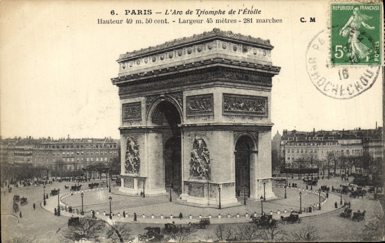 CPA Paris L'Arc de Triomphe de I'Etoile