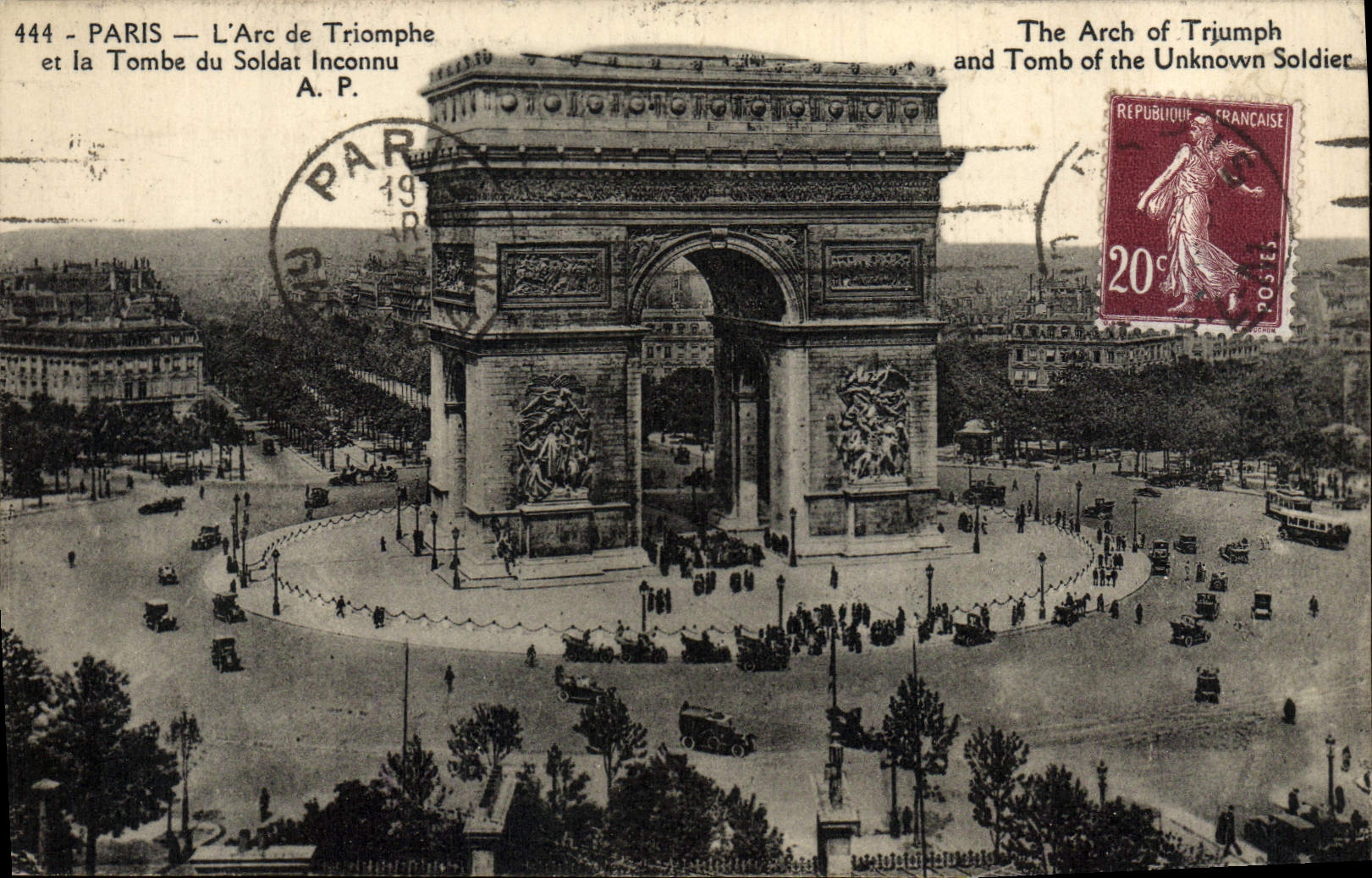 CPA Paris L'Arc de Triomphe de I'Etoile