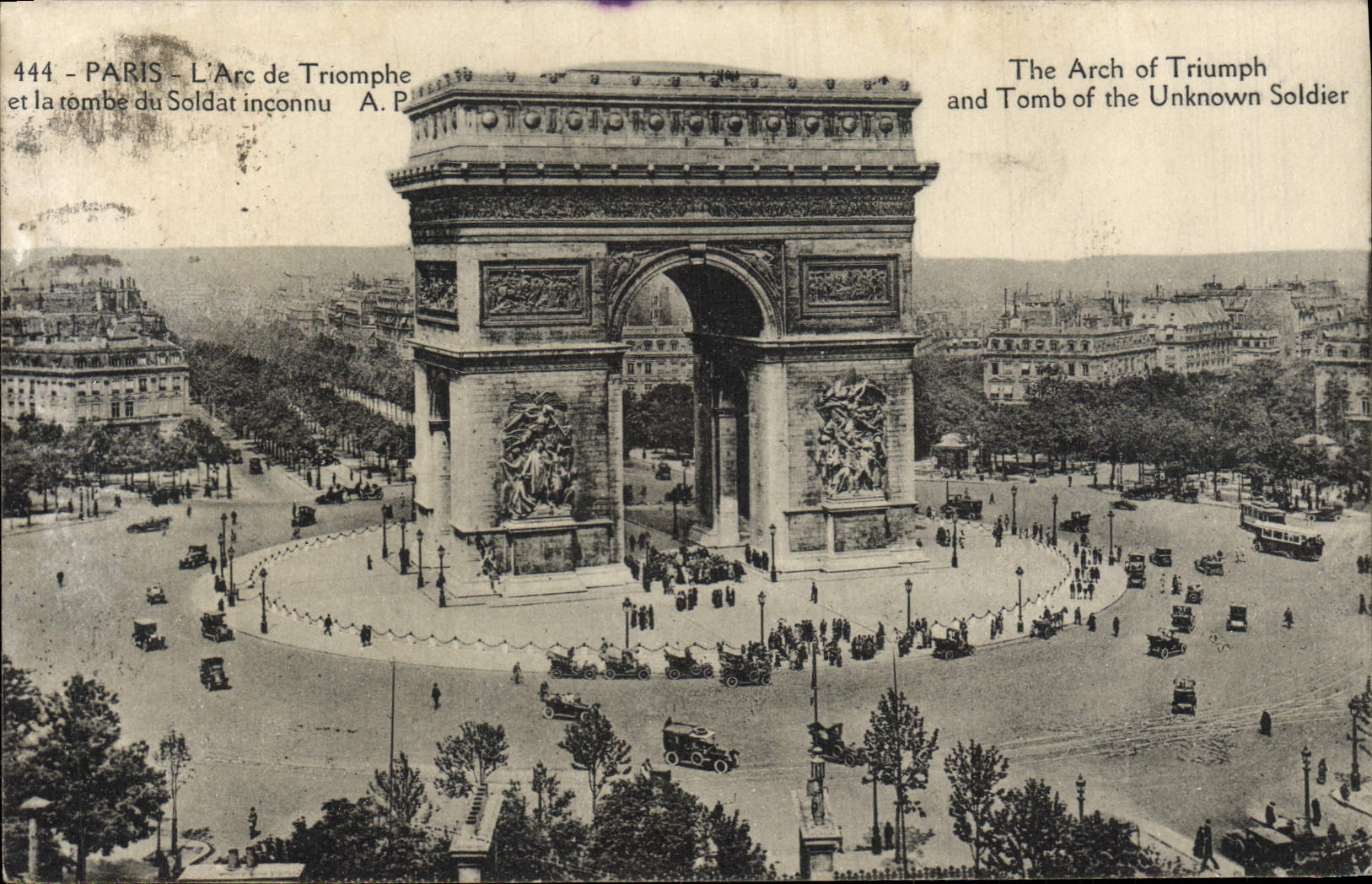 CPA Paris L'Arc de Triomphe de I'Etoile