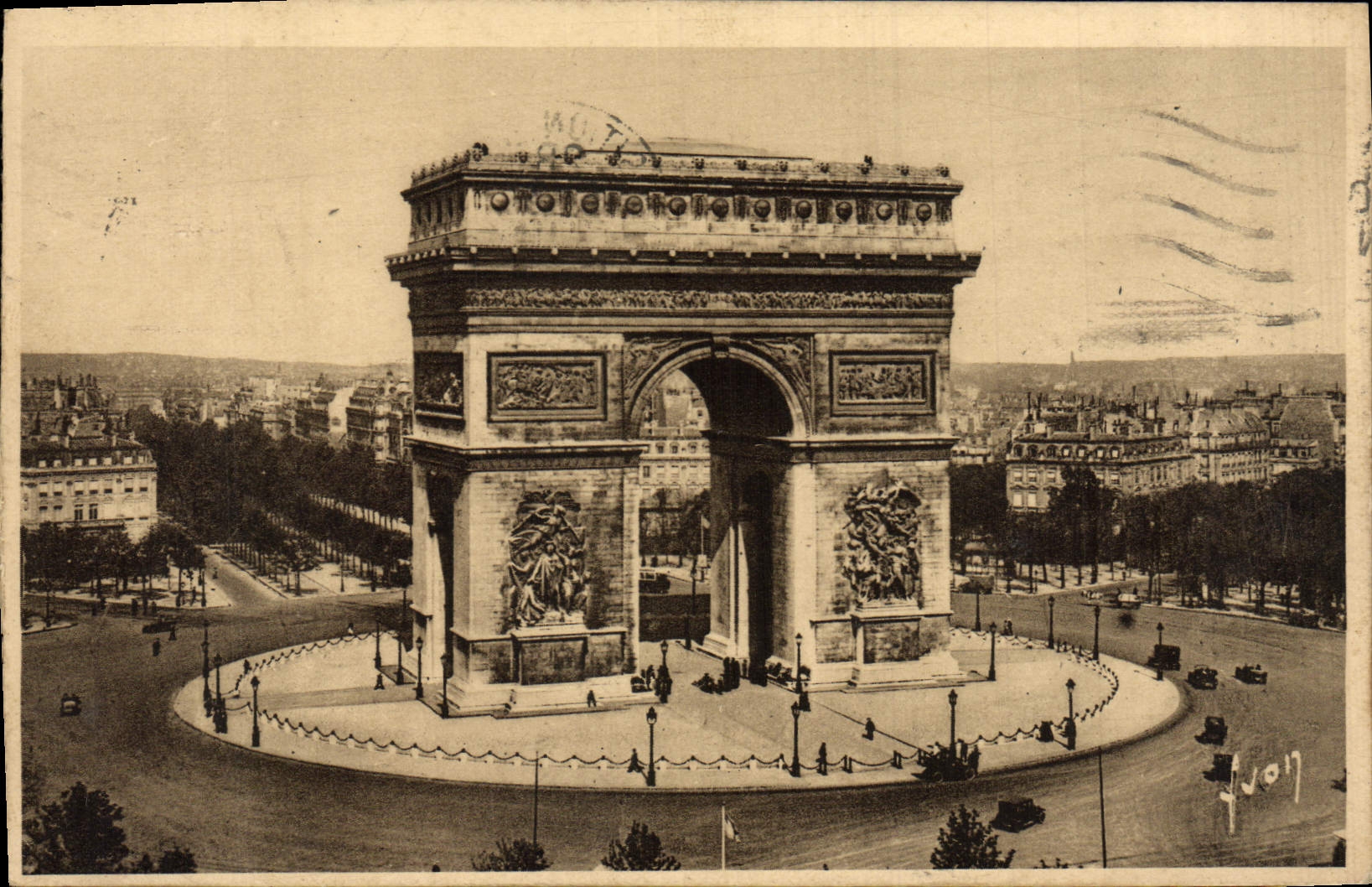 CPA Paris L'Arc de Triomphe de I'Etoile